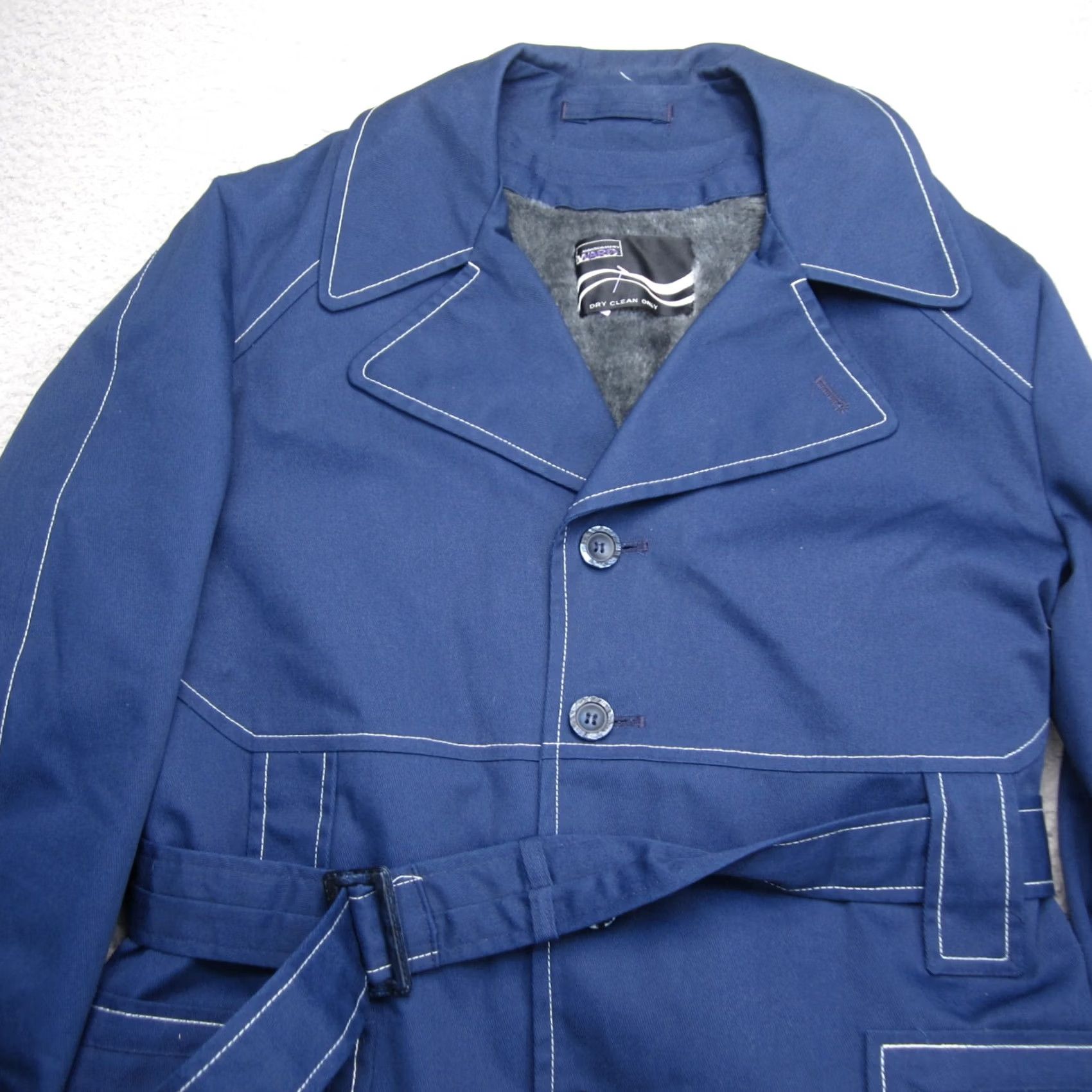 Vintage VINTAGE Montgomery Ward Jacket Mens L Blue Denim Trench Lined Workwear Size US L / EU 52-54 / 3 - 4 Thumbnail