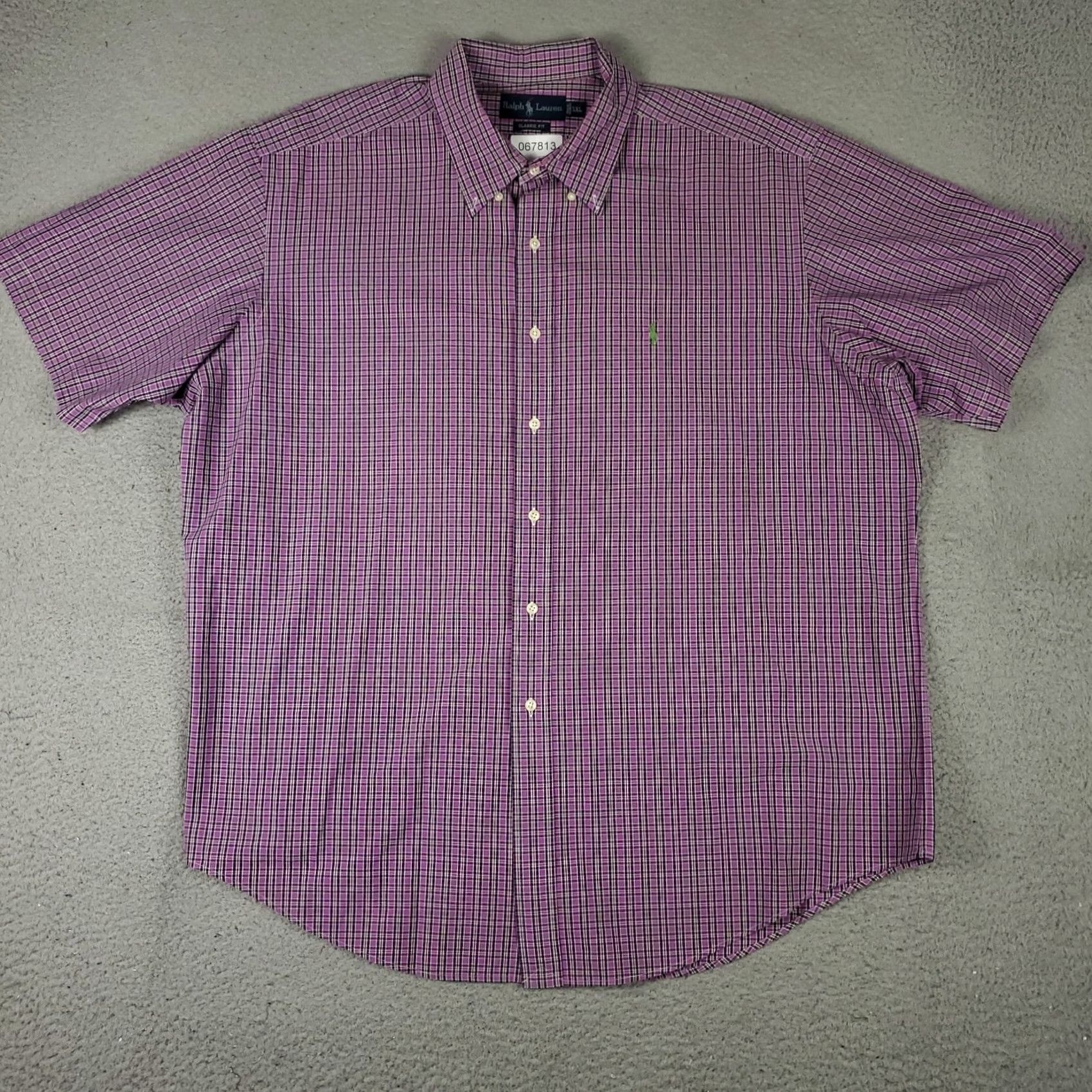 Ralph Lauren Ralph Lauren Shirt Mens 2XL Purple Plaid Pony Button Up Short Sleeve Size US XXL / EU 58 / 5 - 3 Thumbnail
