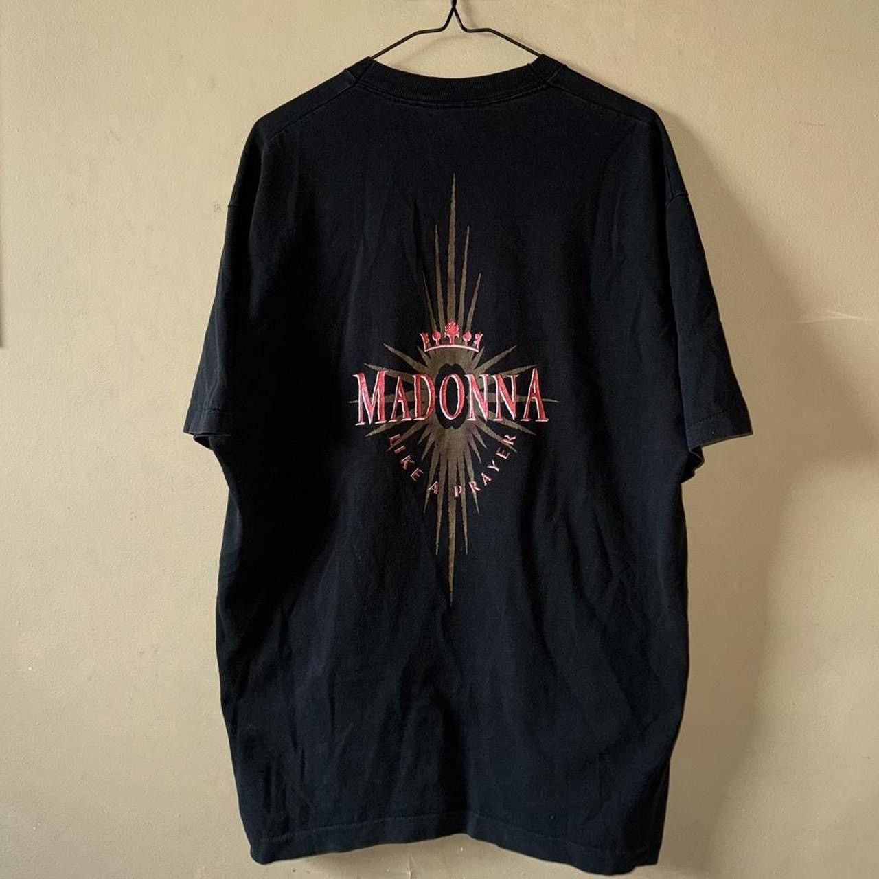 1989 Madonna “Like A Prayer” Burning Cross Gothic Band Tee