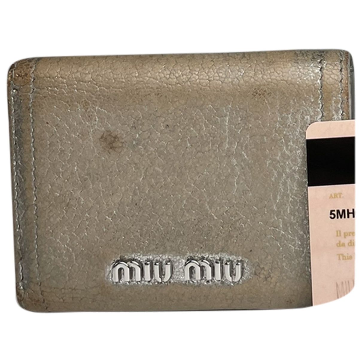 Miu Miu Silver Leather Purse Size ONE SIZE - 1 Thumbnail