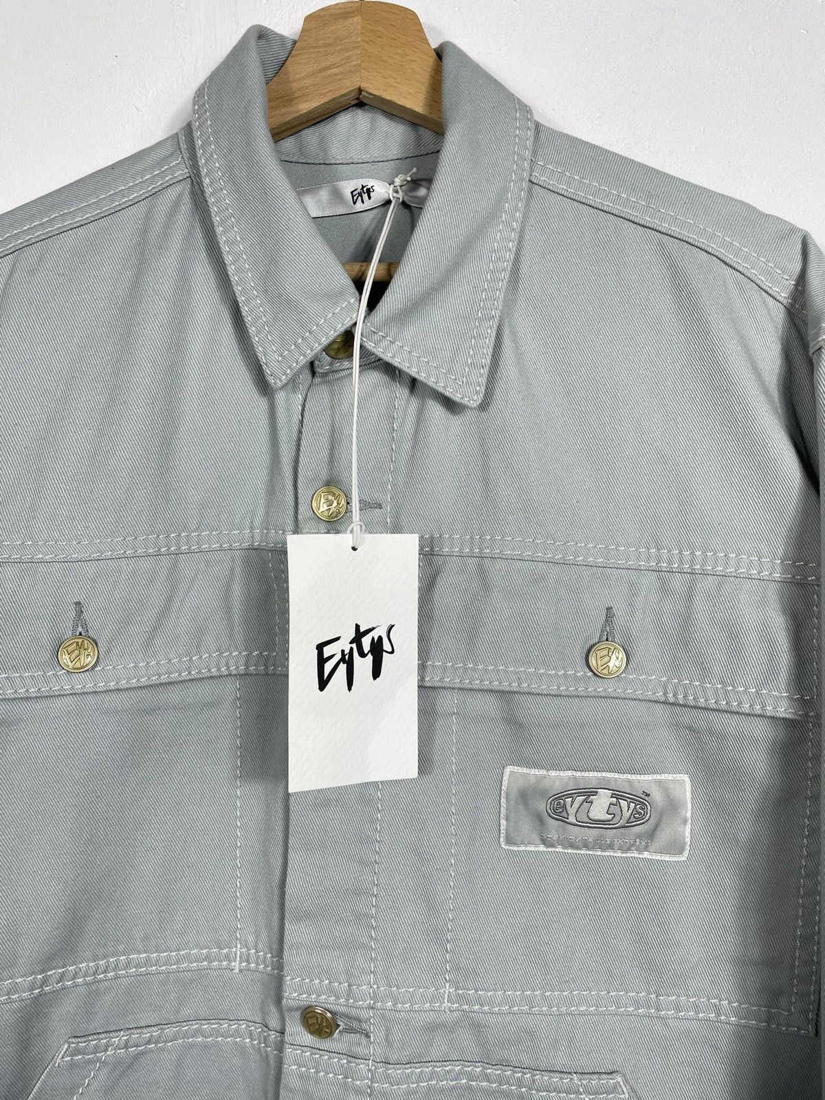 Eytys Eytys Denim Bomber Jacket Luxury Premium Skate Avant Garde Size US M / EU 48-50 / 2 - 2 Thumbnail