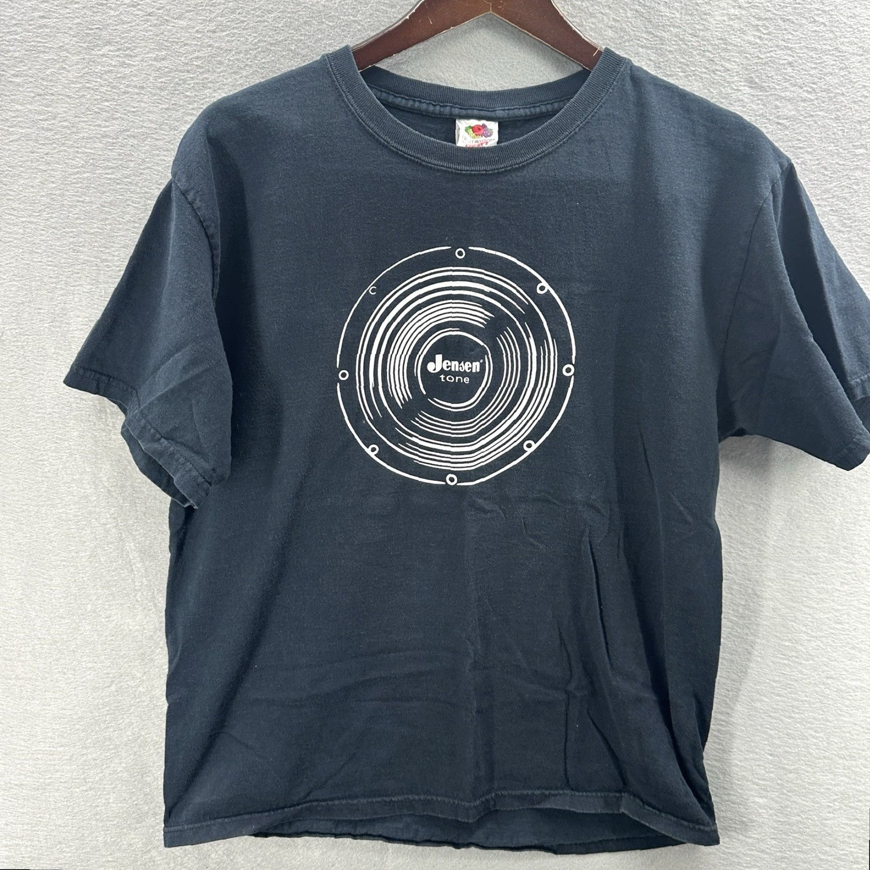 Etro VINTAGE Jensen Mens T-Shirt Large Black 90s Tone Speakers Retro Y2K Audio Shirt Men L Size US L / EU 52-54 / 3 - 2 Thumbnail