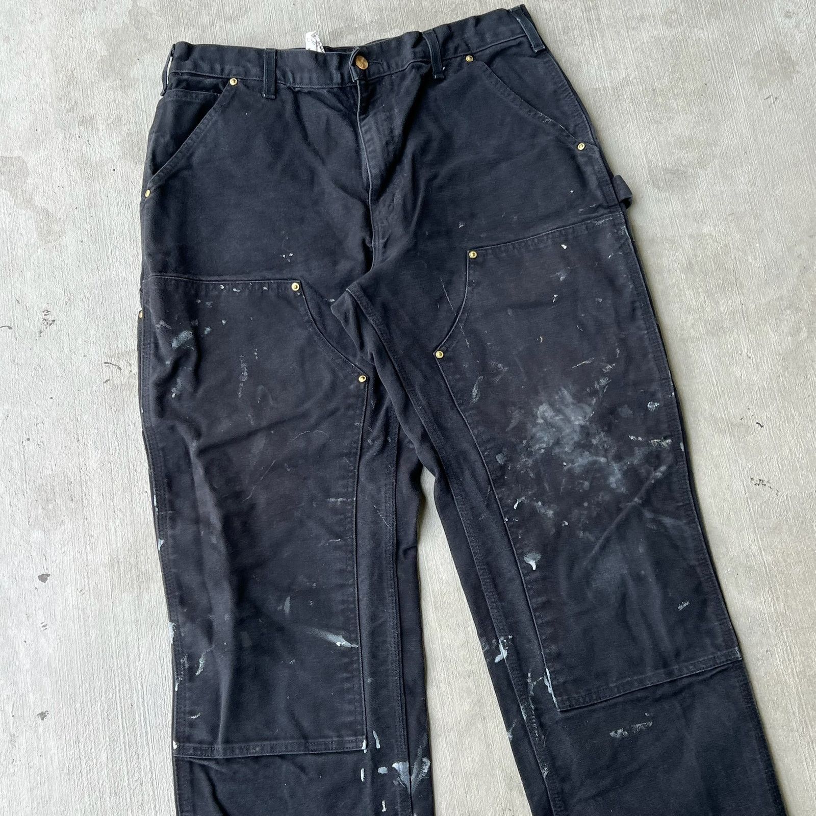 Carhartt × Vintage Carhartt black double knee work wear carpenter pants Size US 32 / EU 48 - 2 Thumbnail