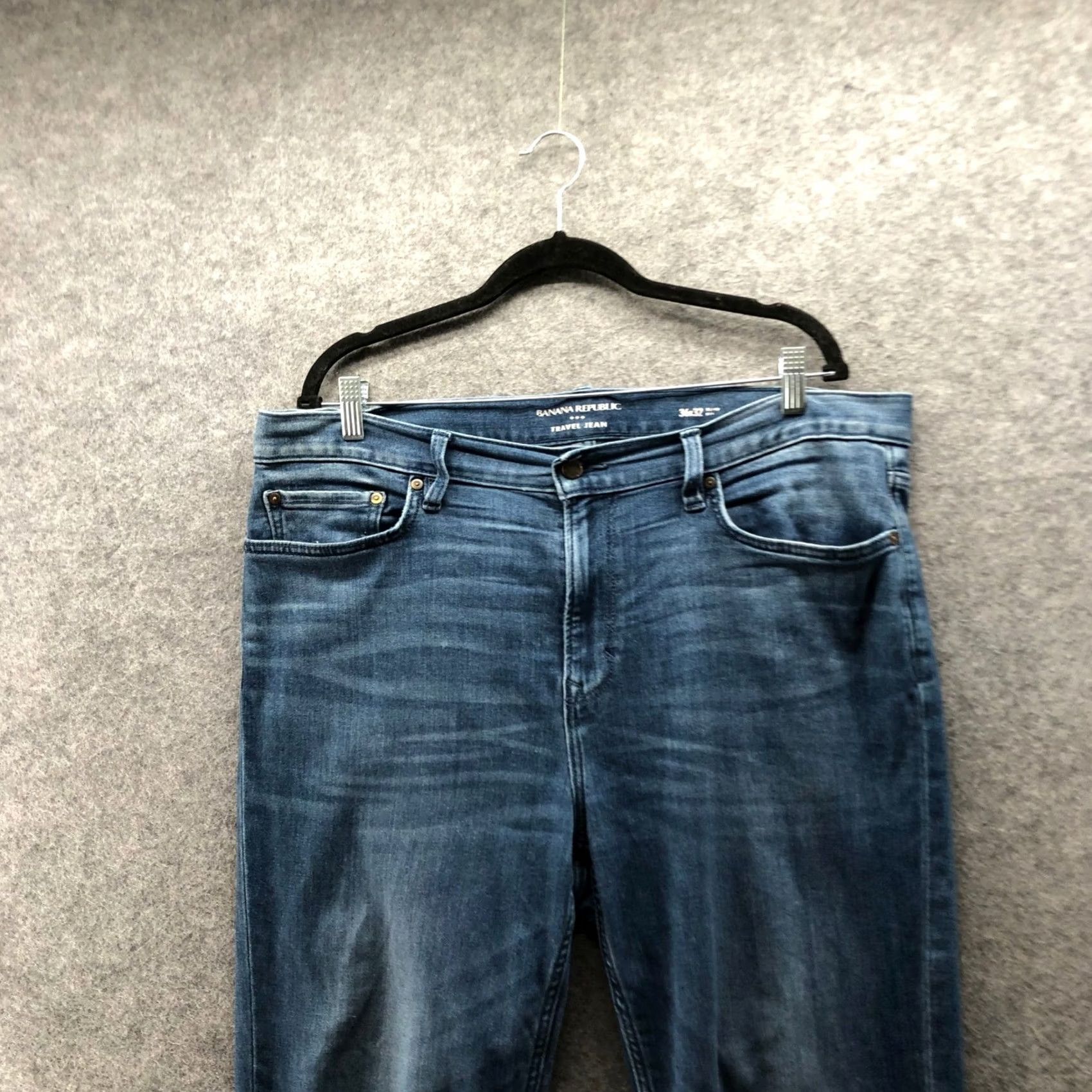 Banana Republic Banana Republic Travel Jeans Slim Mens 36x32 Blue Stretch Medium Wash - Pre-Owned - Fast Shipping Size US 36 / EU 52 - 3 Thumbnail