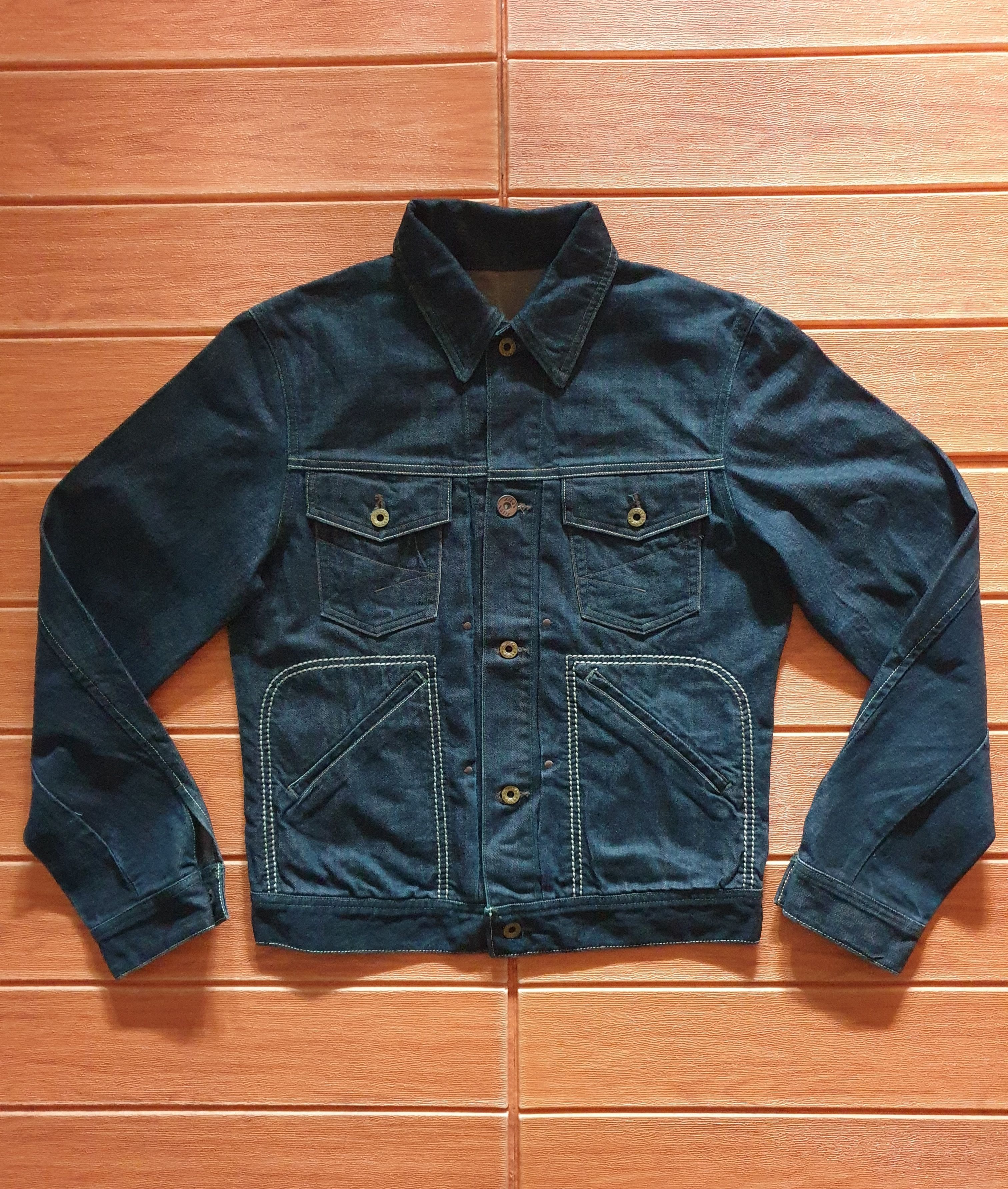 PPFM 💥Seams Japanese brand denim jacket Size US S / EU 44-46 / 1 - 1 Thumbnail