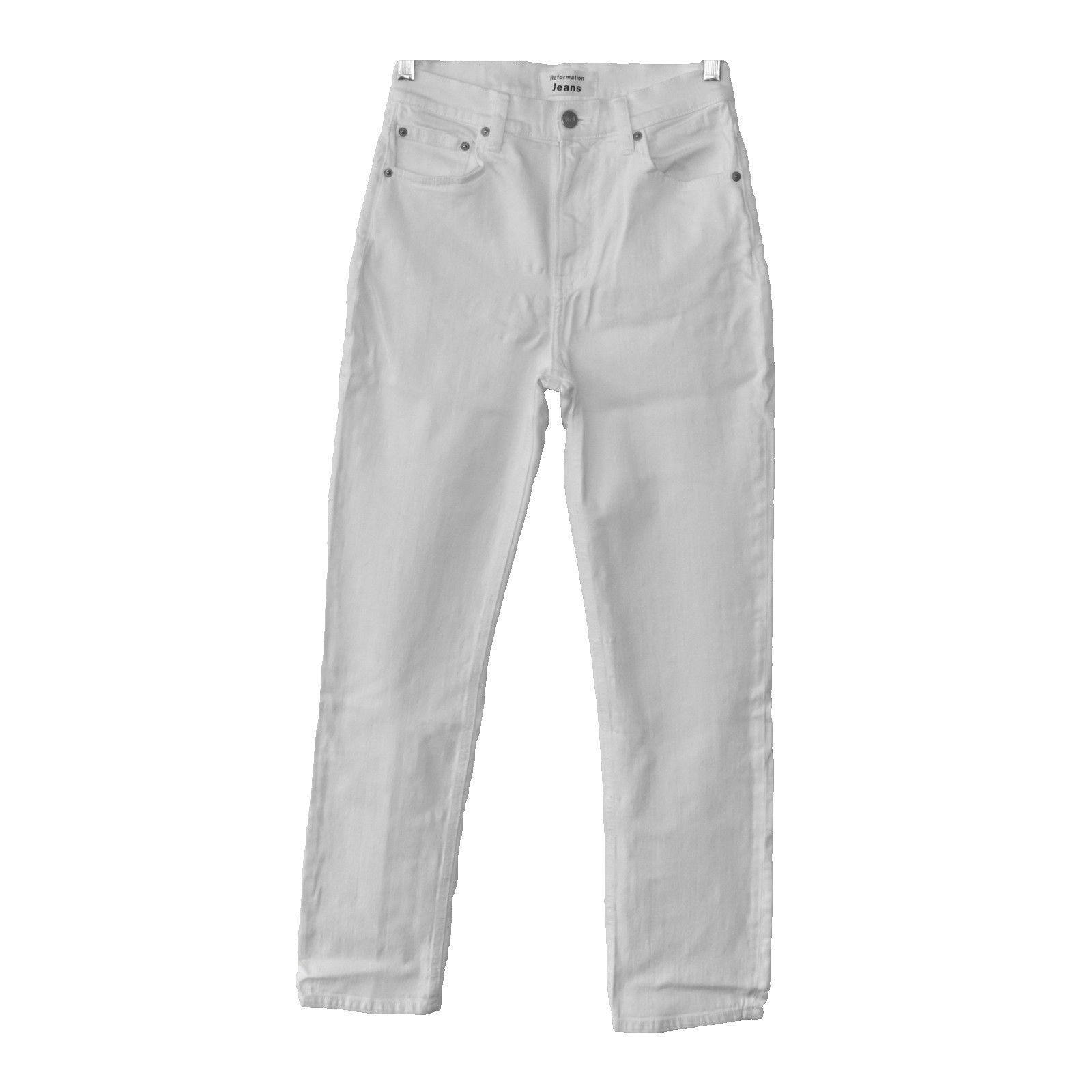 Reformation NEW REFORMATION Liza High White Straight Jeans Size 25 Size 26" / US 2 / IT 38 - 1 Thumbnail