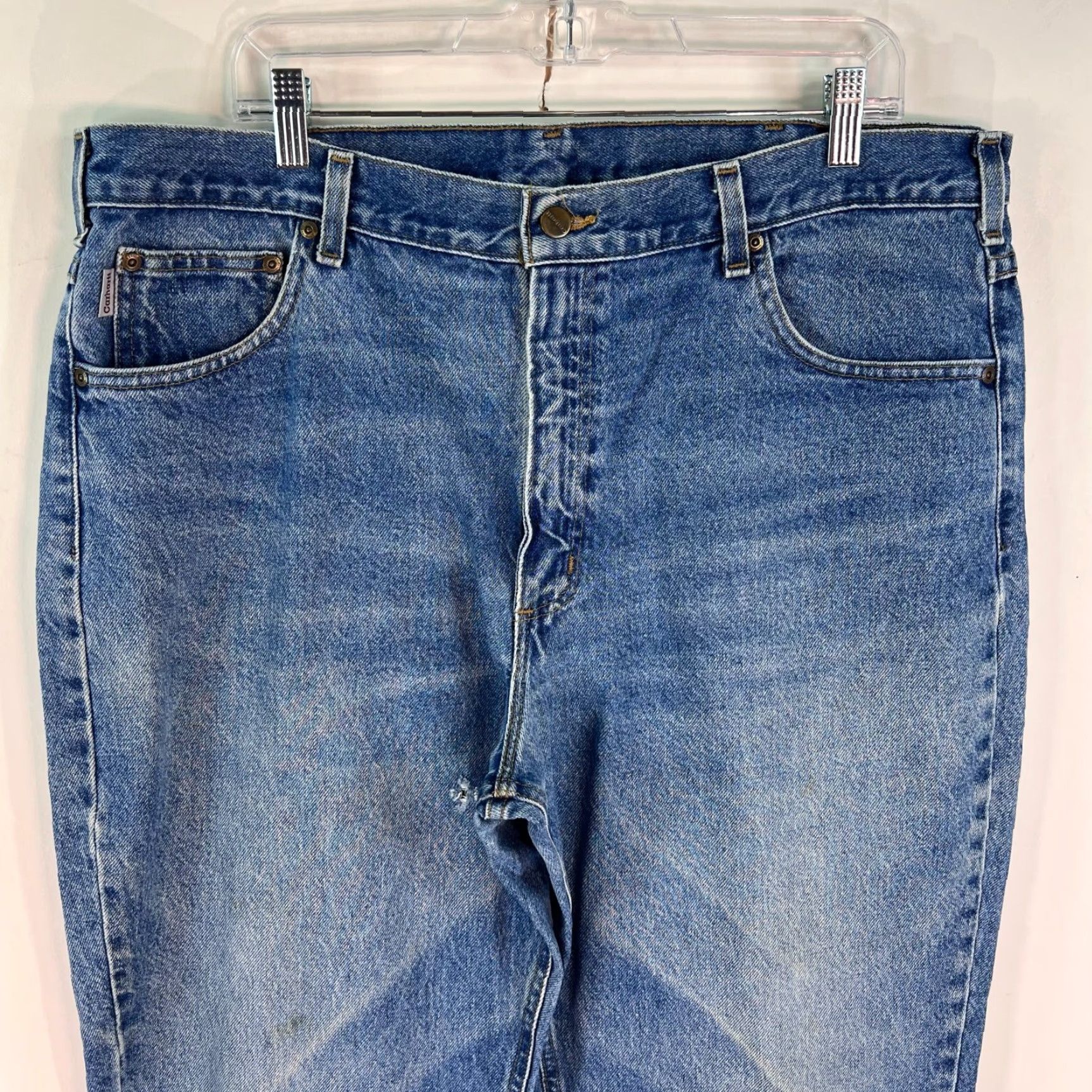 Carhartt Carhartt Jeans 40 x 30 Mens Blue Straight Leg Traditional Fit Size US 40 / EU 56 - 2 Thumbnail