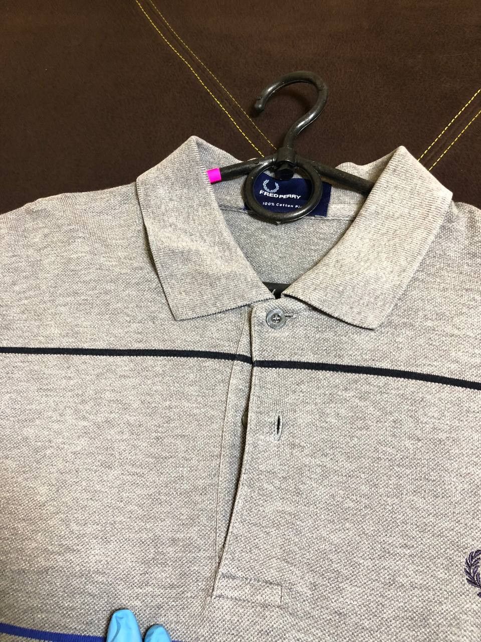 Fred Perry Fred Perry Big Logo Vintage Men's Polo Shirt - M Blue Cotton Size US M / EU 48-50 / 2 - 5 Thumbnail