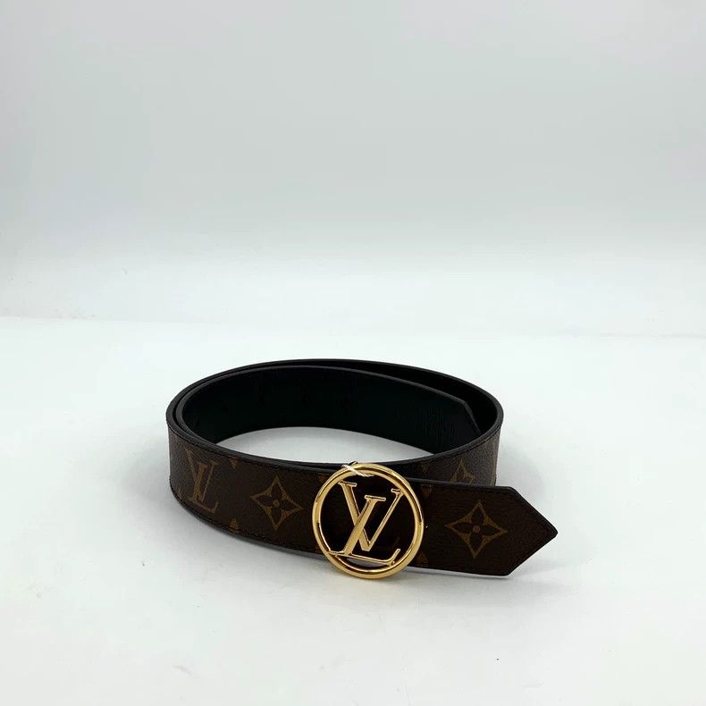 Louis Vuitton Louis Vuitton Dark brown logo presbyopic smooth buckle wai Size ONE SIZE - 1 Thumbnail