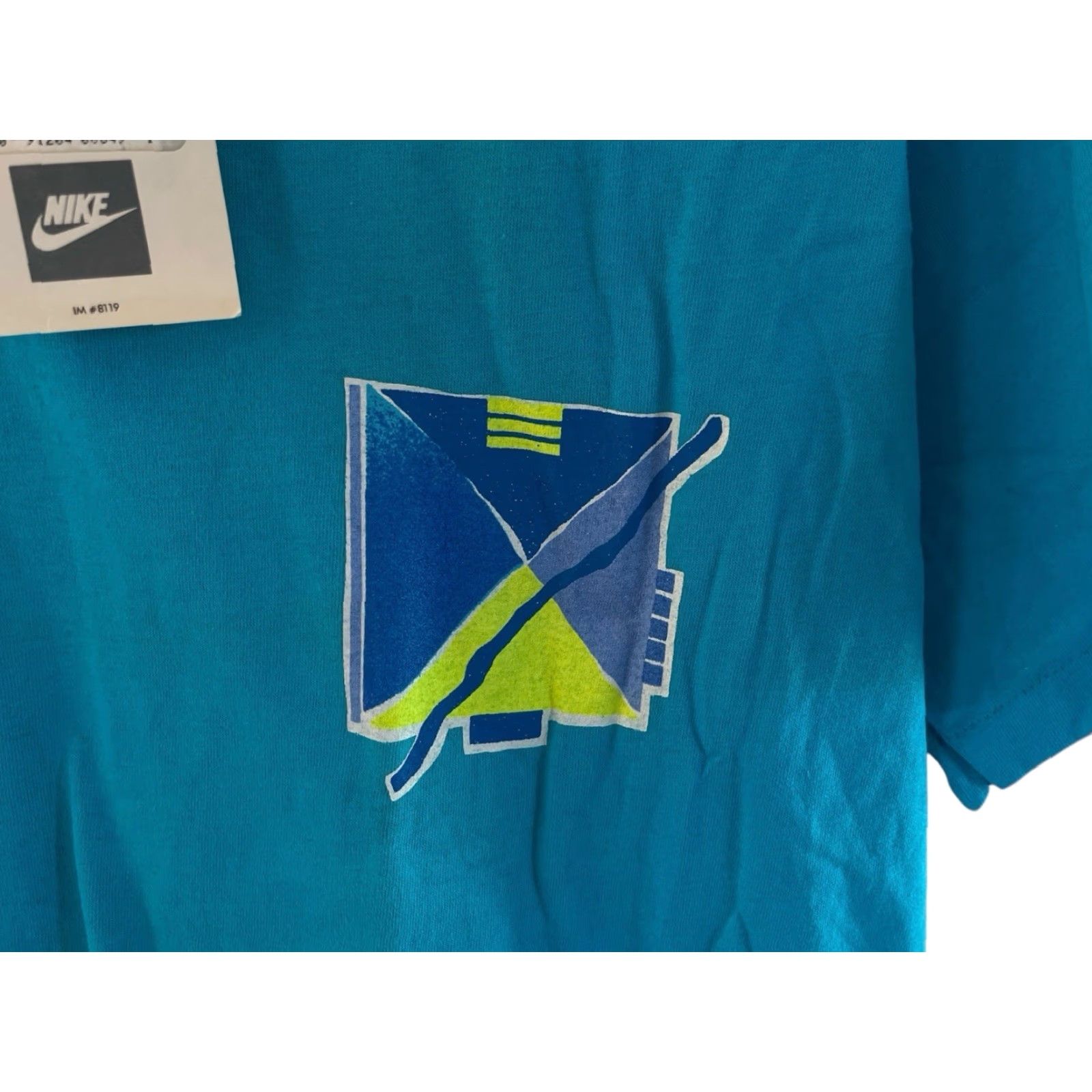 Nike VINTAGE Nike T-Shirt Womens M Deadstock NWT 90s USA Made Blue Graphic 80s single stitch aka Electric blue 100% cotton Womens Size M / US 6-8 / IT 42-44 - 7 Thumbnail