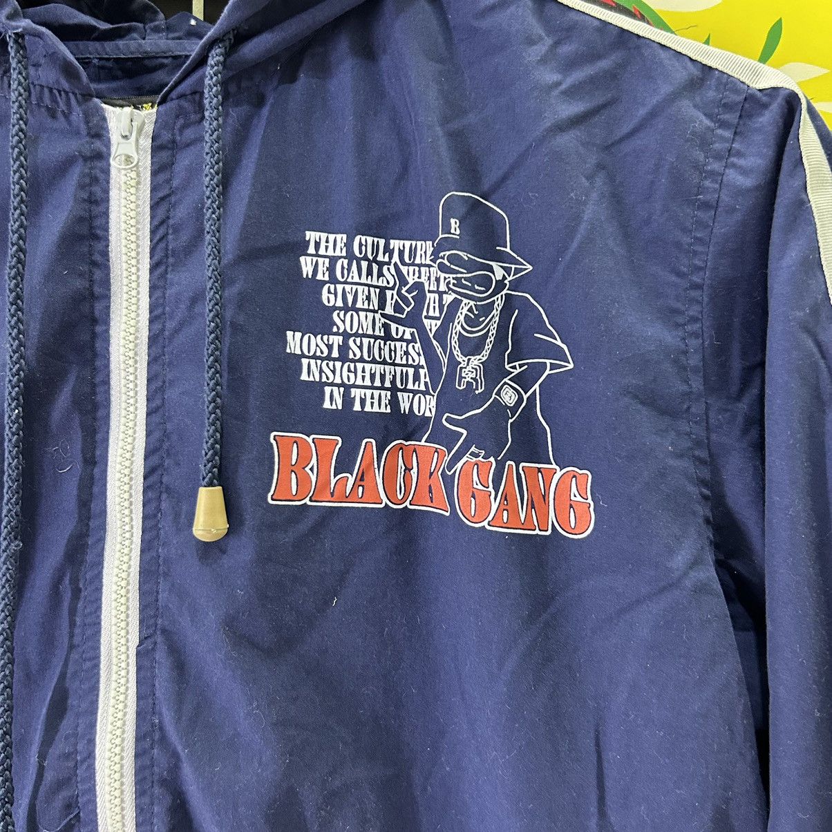 Vintage Vintage Black Gang Hoodie Jacket Size US M / EU 48-50 / 2 - 2 Thumbnail