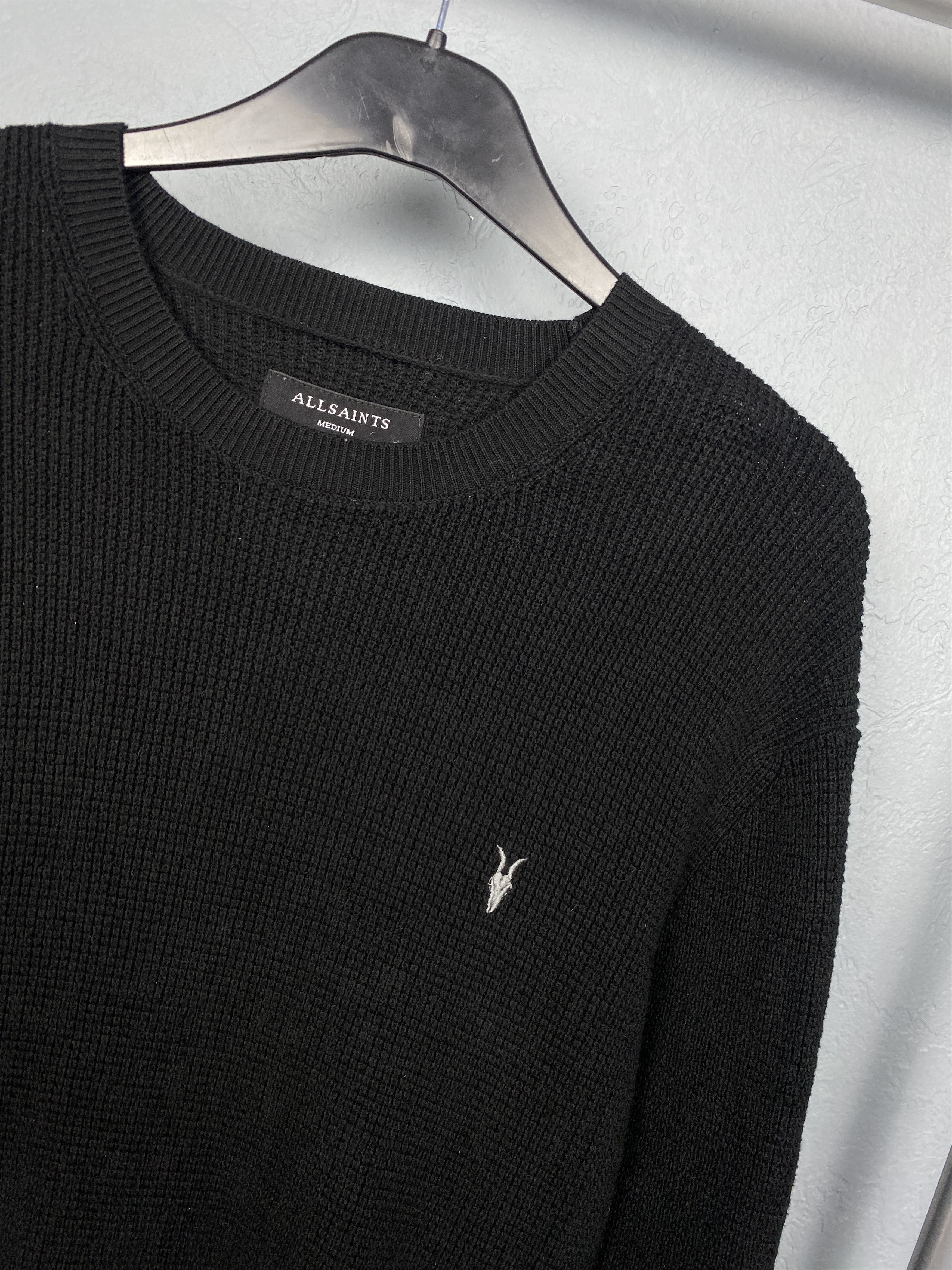 Allsaints Allsaints Rias Crew Neck Mens Knit Cotton Sweater Size US M / EU 48-50 / 2 - 2 Thumbnail