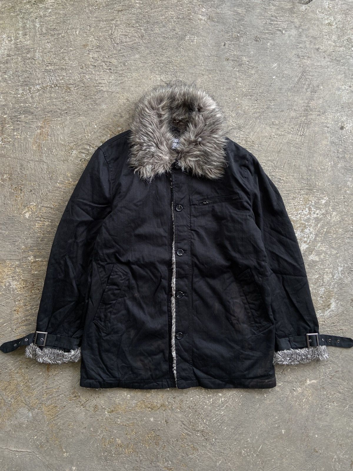Isamu Katayama Backlash 2000s Spinash - Vkei Apocalypse Style Trim Fur Jacket Size US L / EU 52-54 / 3 - 1 Thumbnail
