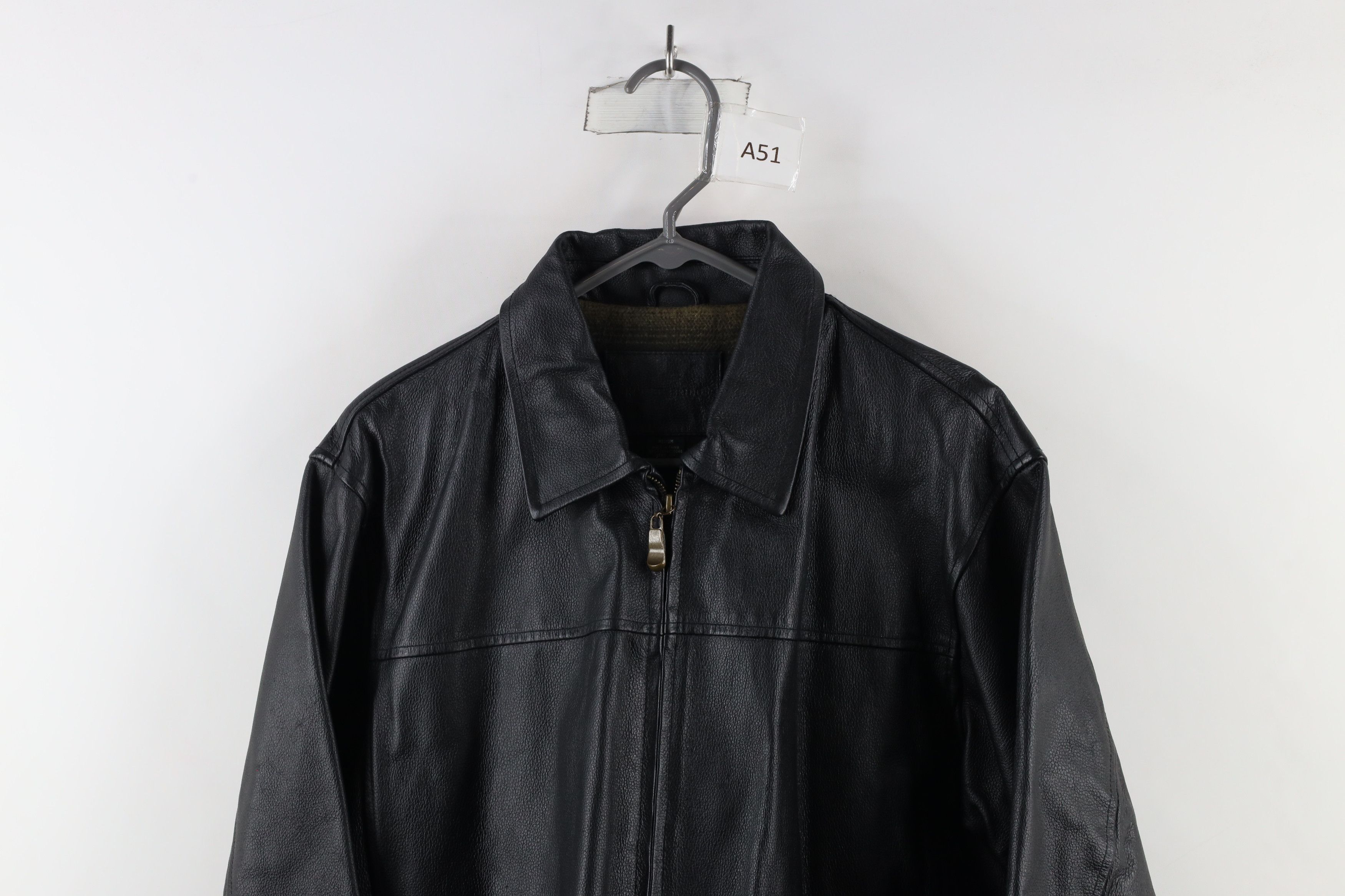 Vintage Vintage 90s Streetwear Lined Full Zip Leather Jacket Black Size US M / EU 48-50 / 2 - 2 Thumbnail