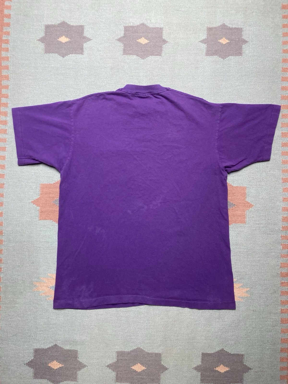 Vintage Vtg 90s pocket t shirt faded plum single stitch cotton XL Size US XL / EU 56 / 4 - 7 Thumbnail