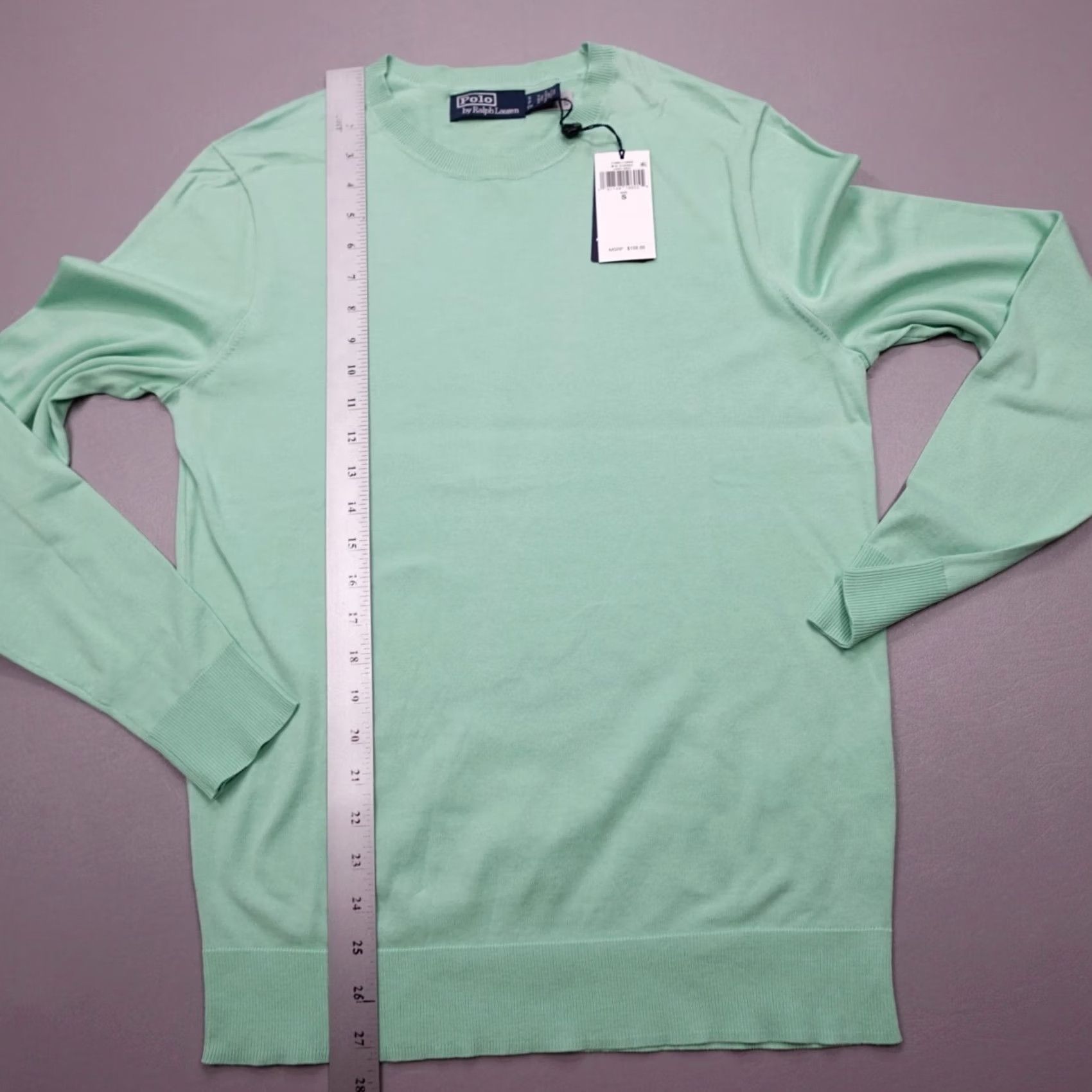 Ralph Lauren Polo Ralph Lauren Classics Crewneck Sweater Light Green Cotton Men's Size S Size US S / EU 44-46 / 1 - 6 Thumbnail