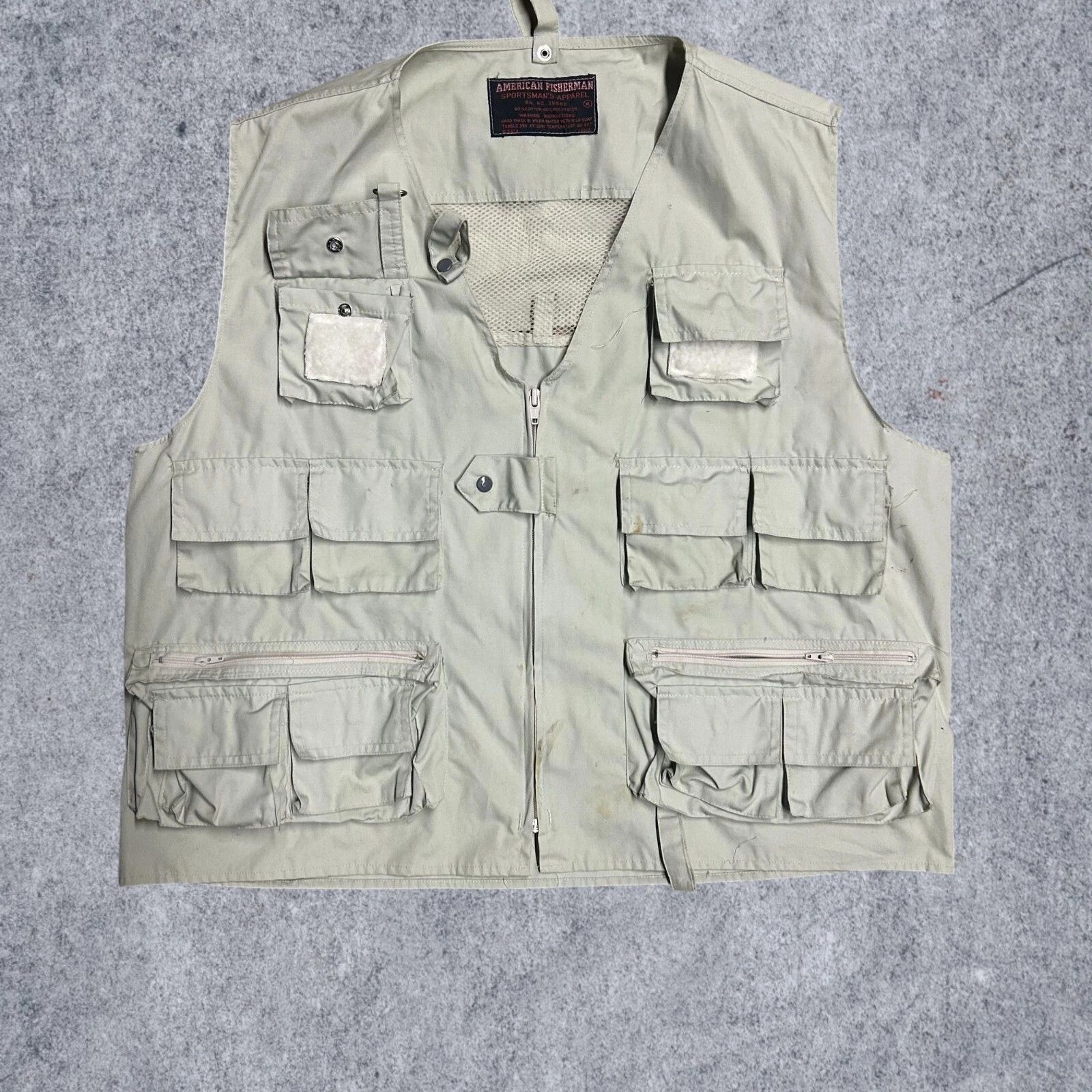 Vintage American Fisherman Vintage Beige Fishing Vest Mens XL Outdoo Size US XL / EU 56 / 4 - 1 Thumbnail