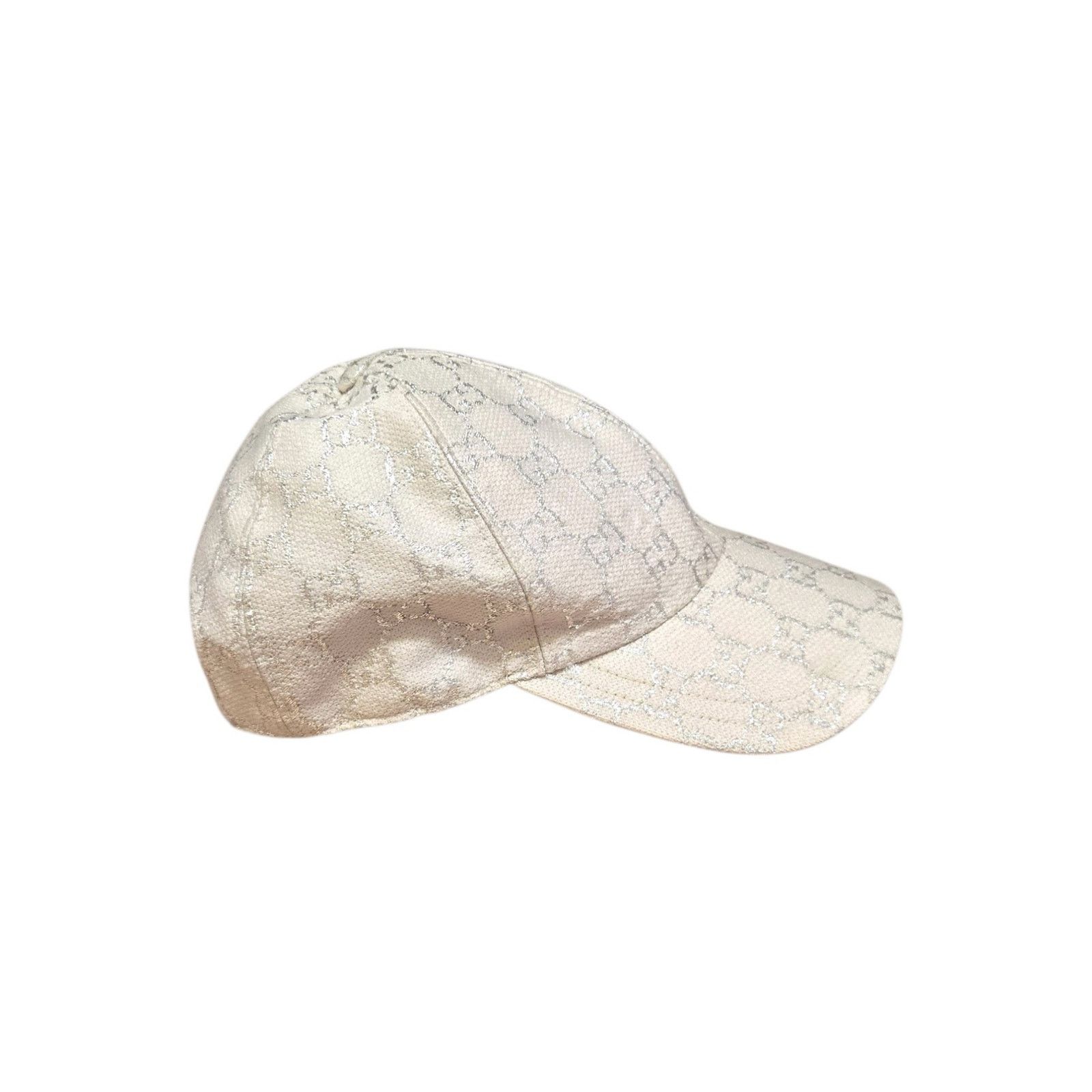 Gucci Gucci Canvas GG Monogram Ivory Silver Rush Baseball Hat Size ONE SIZE - 2 Thumbnail