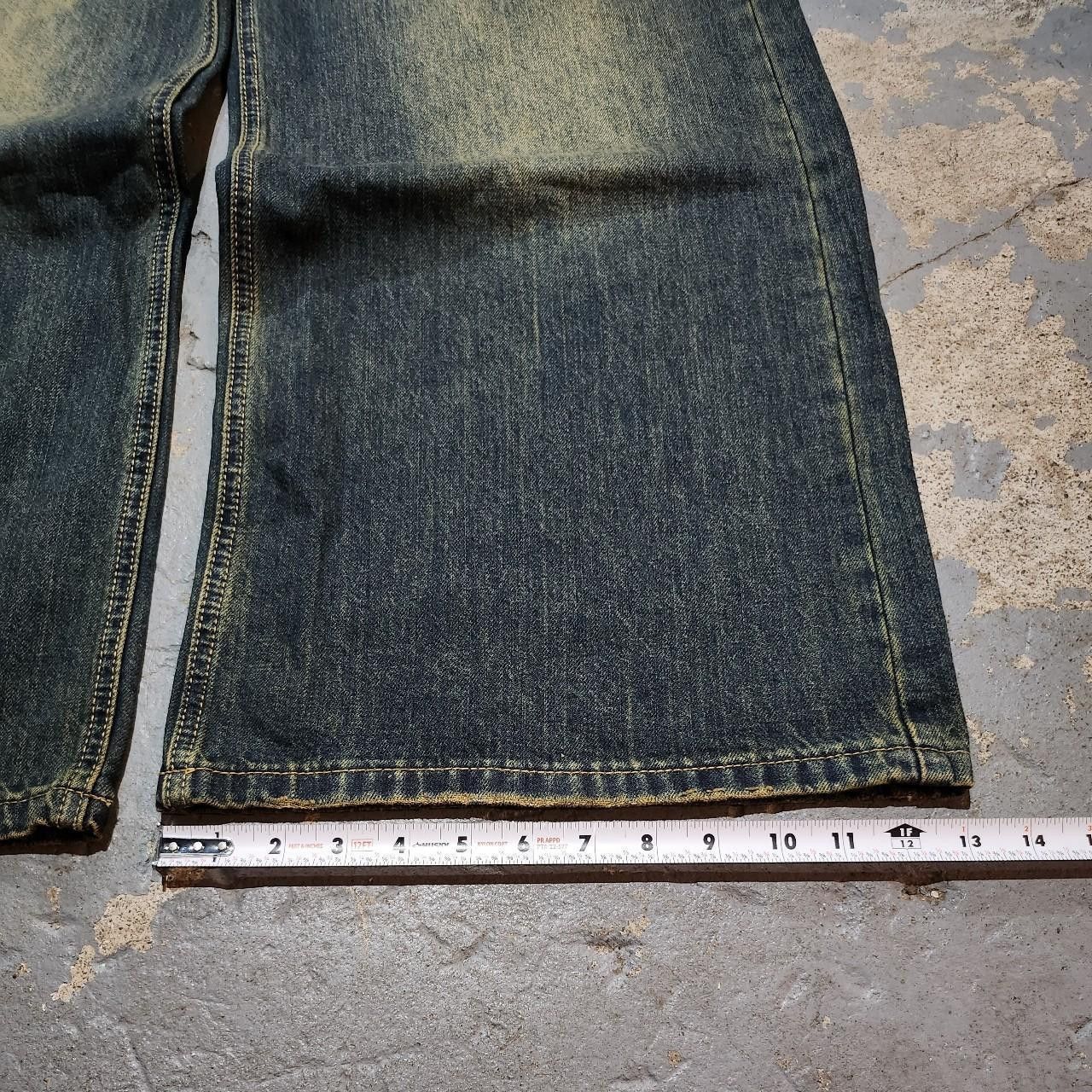 Japanese Brand Baggy sandwash jeans wide leg faded denim Size US 32 / EU 48 - 3 Thumbnail