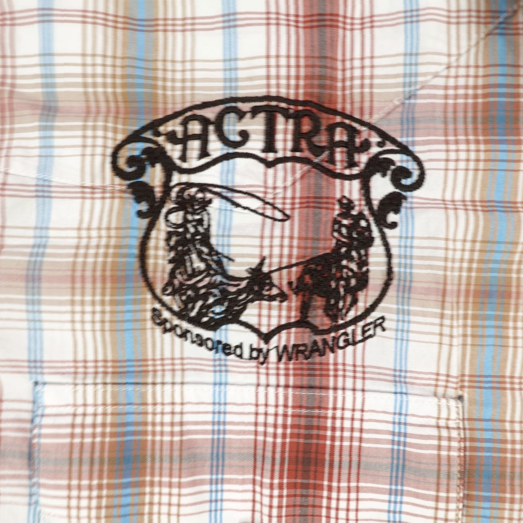 Wrangler VINTAGE Wrangler Shirt Mens 2XL Brown Plaid Actra Embroidered Western Pearl Snap Rodeo Shirts Size US XXL / EU 58 / 5 - 3 Thumbnail