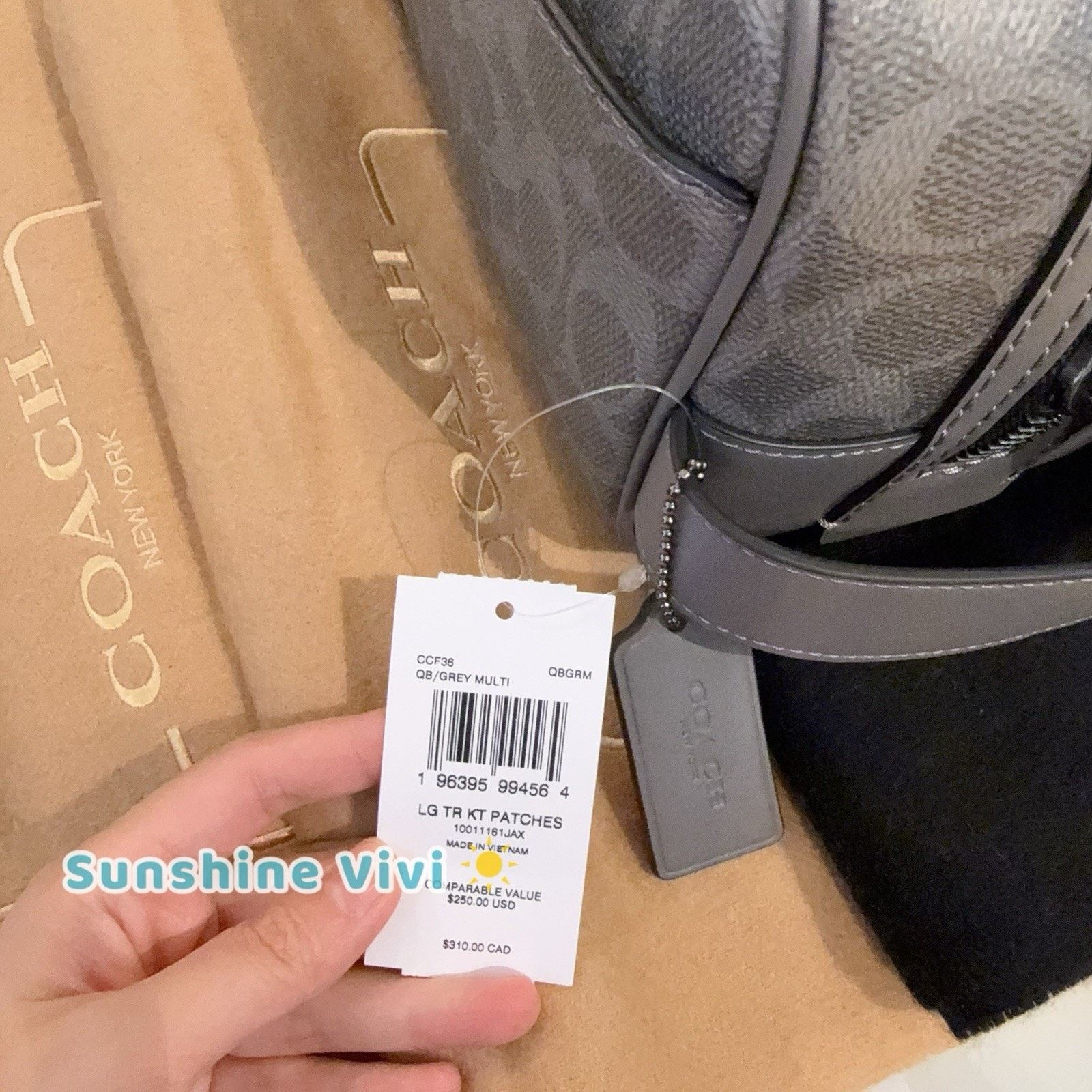 Coach NWT Coach Men's Large Travel Kit With Patches CCF36 Grey Size ONE SIZE - 3 Thumbnail