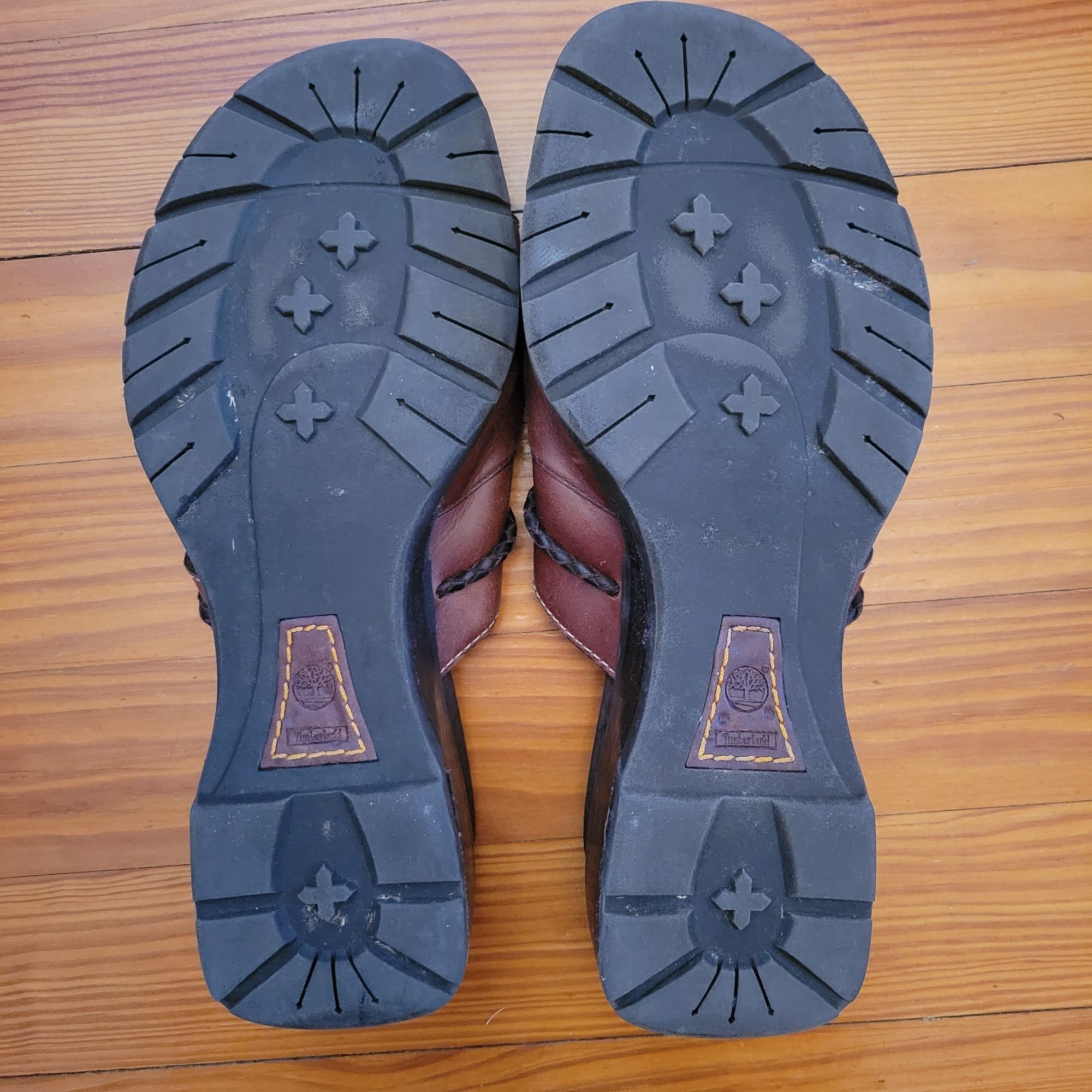 Timberland Timberland 7.5M Brown Leather Sandals Smart System Slides We Size US 7.5 / IT 37.5 - 3 Thumbnail