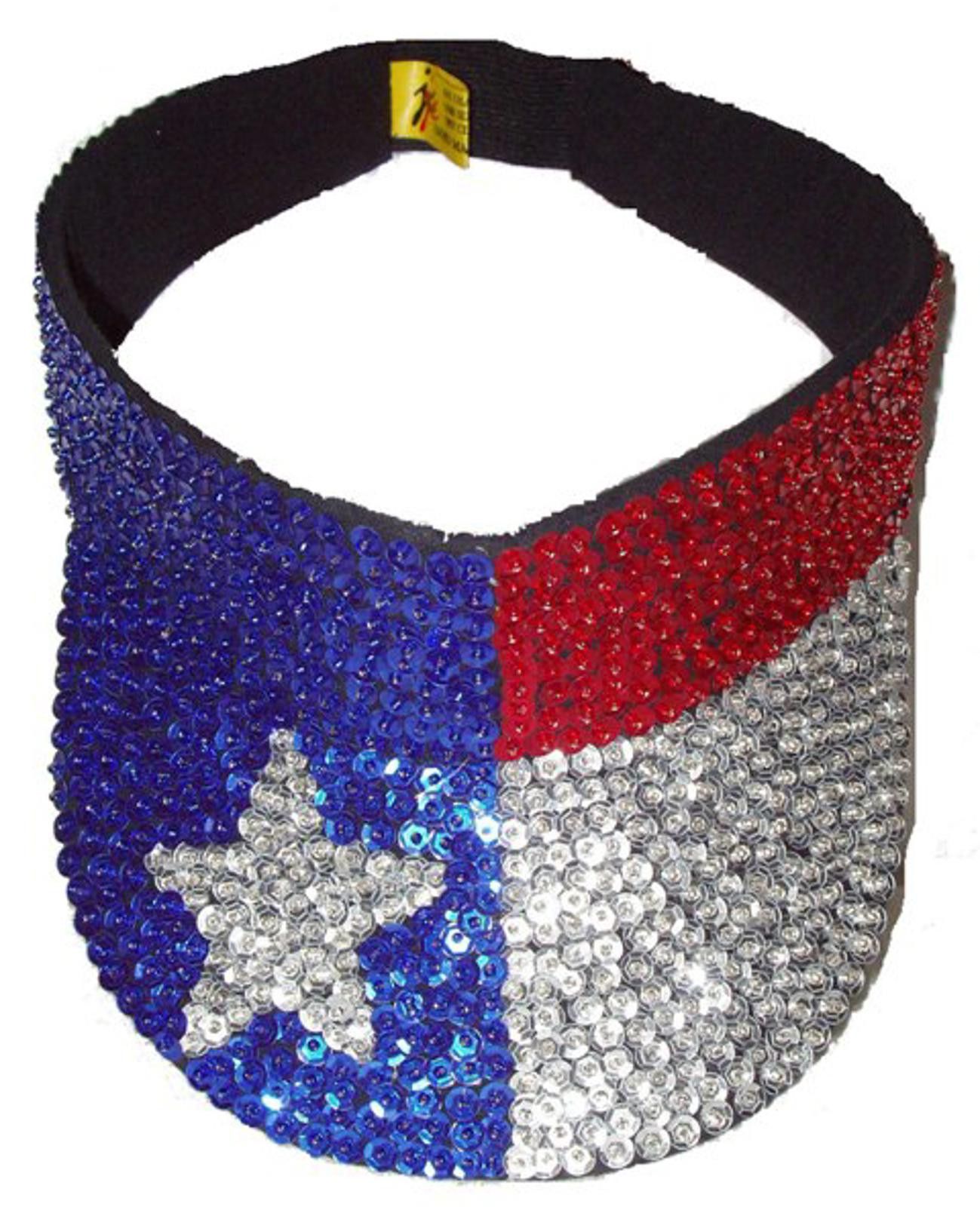 Designer Sequin Sun Visor Lone Stars Size ONE SIZE - 1 Preview