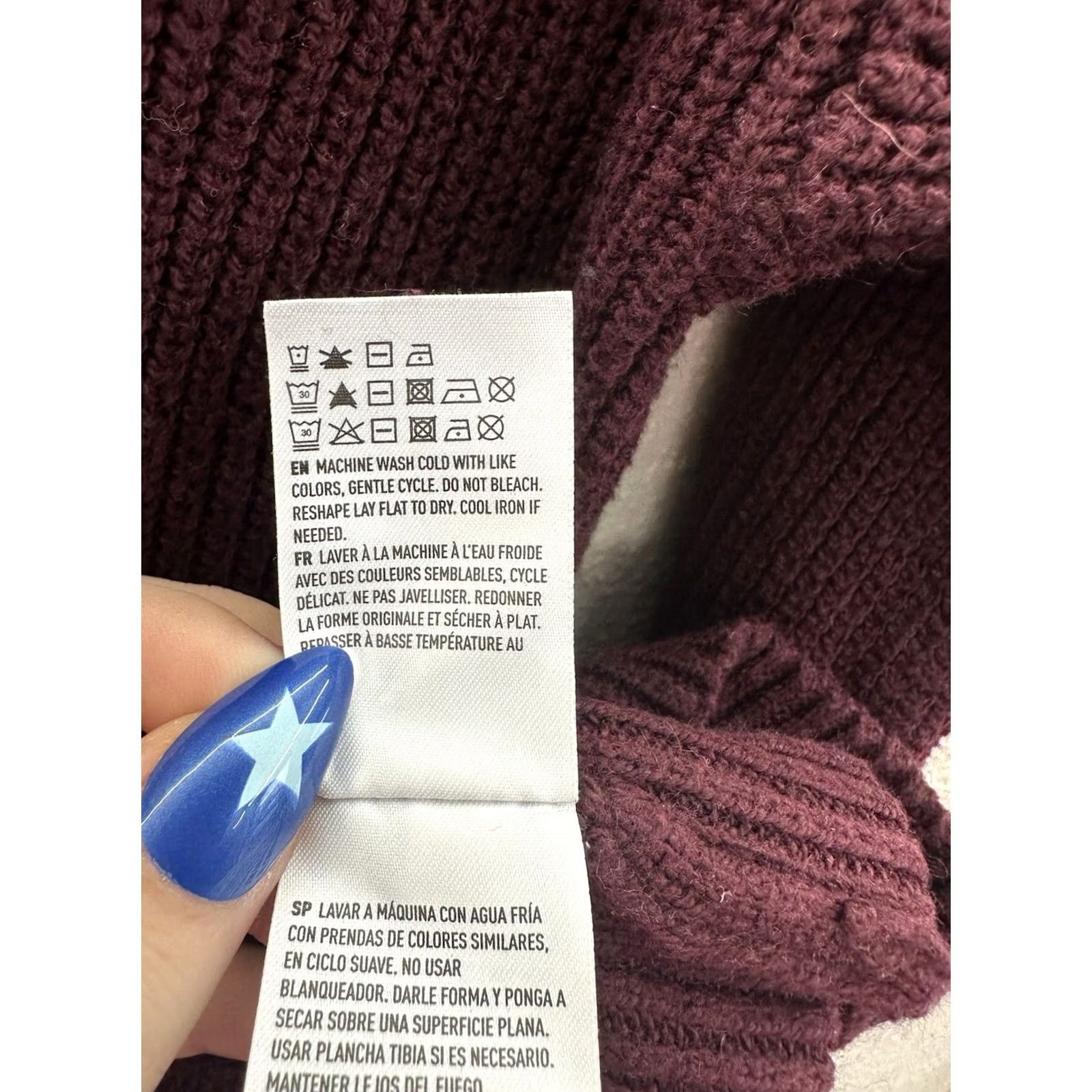 American Eagle Outfitters American Eagle Womens Sweater Size XXS Maroon Knit V-Neck Arm Tie Detail Size XXS / US 00 / IT 34 - 6 Thumbnail
