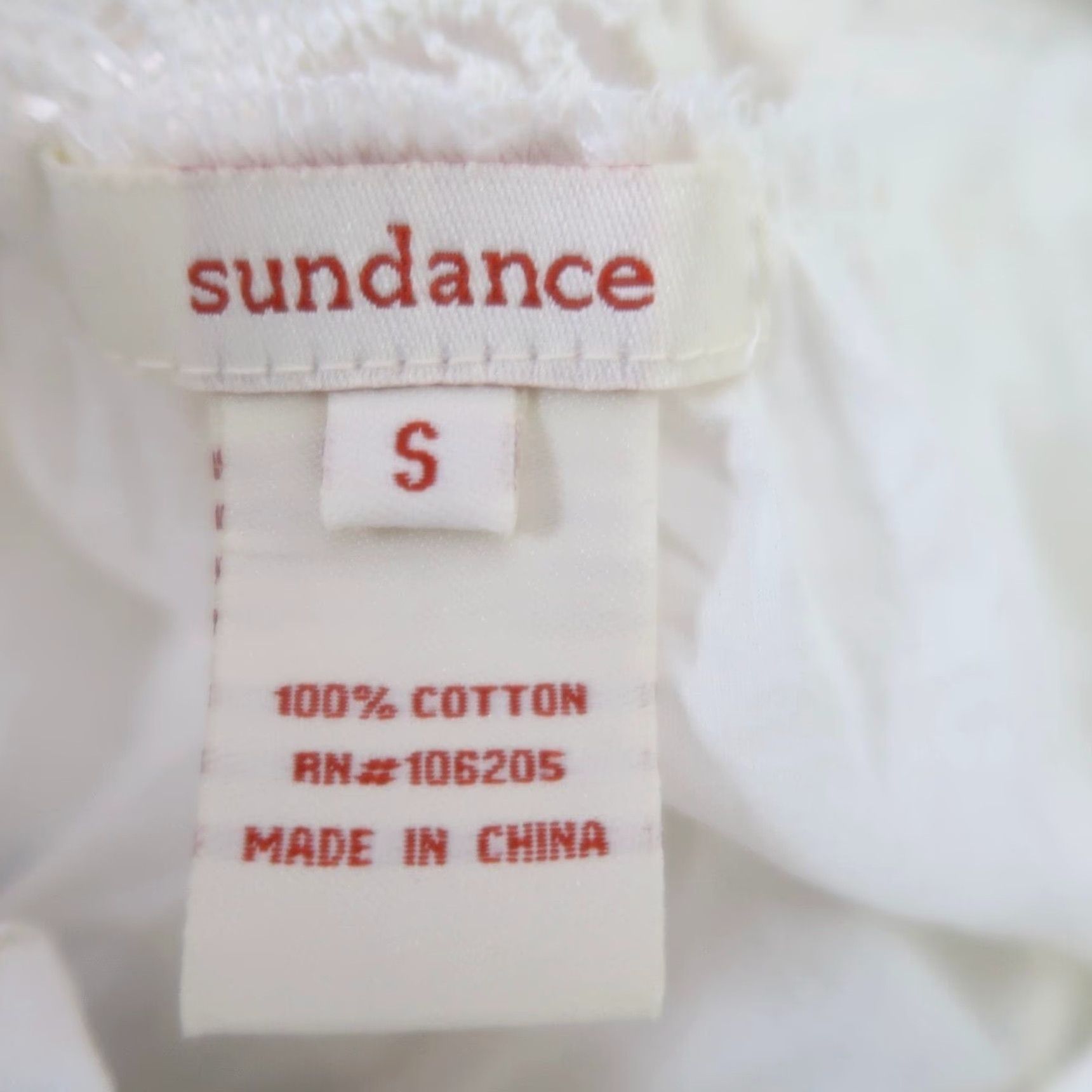 Vintage Sundance Cream Lace Trim Peasant Top Small Blouse Women Long Sleeve Bohemian Hippie 100% Cotton Casual Size S / US 4 / IT 40 - 5 Thumbnail