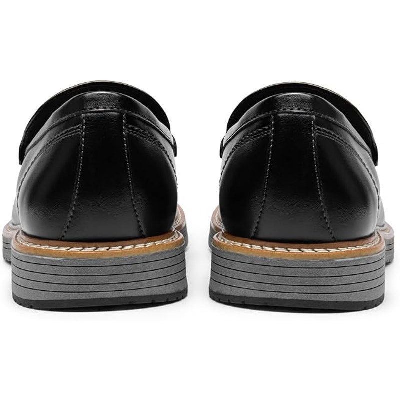 Other Bruno Marc Size 12 Black Faux Leather Classic Loafers Size US 12 / EU 45 - 3 Thumbnail