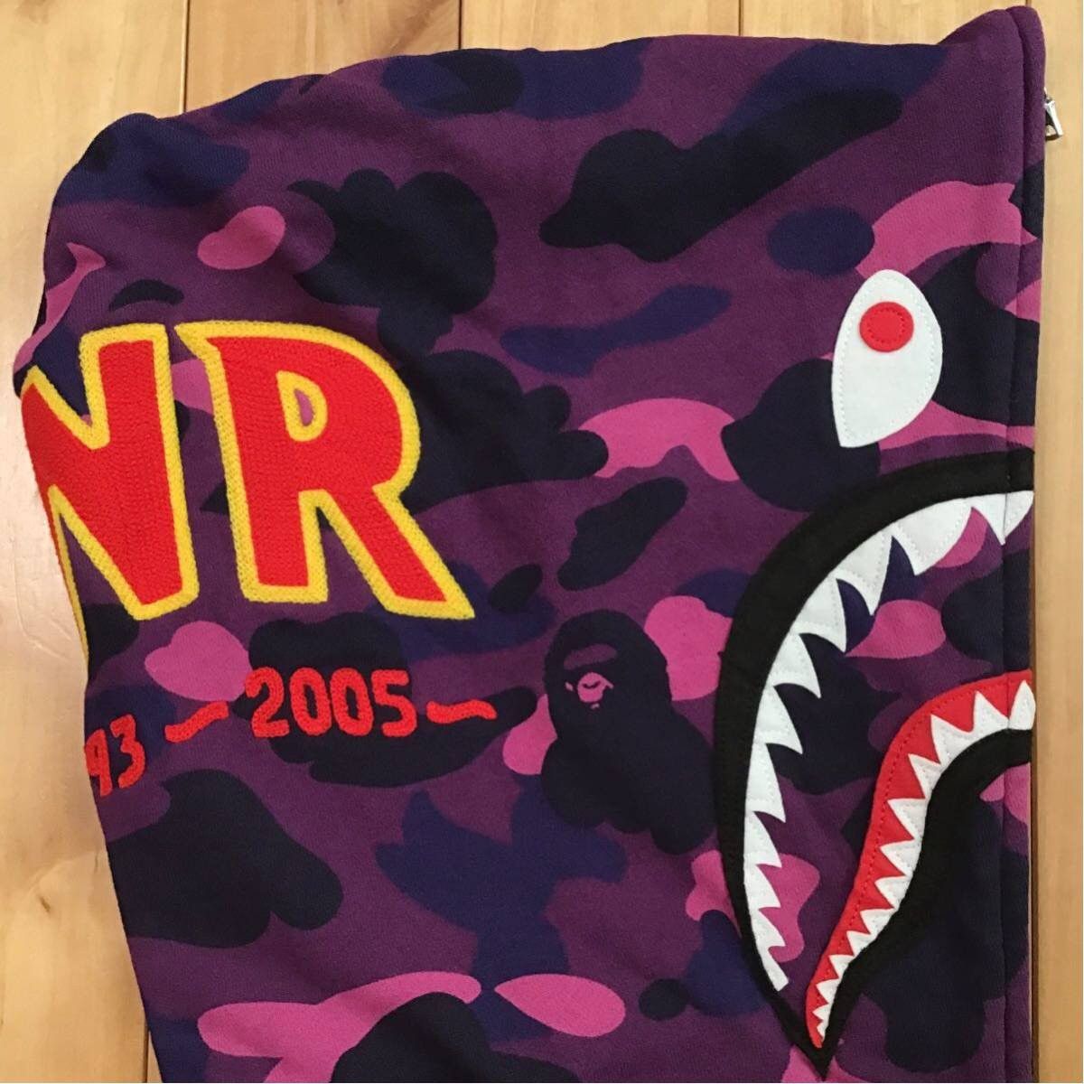 Bape BAPE Shark full zip hoodie Purple camo a bathing ape PONR Size US L / EU 52-54 / 3 - 4 Thumbnail