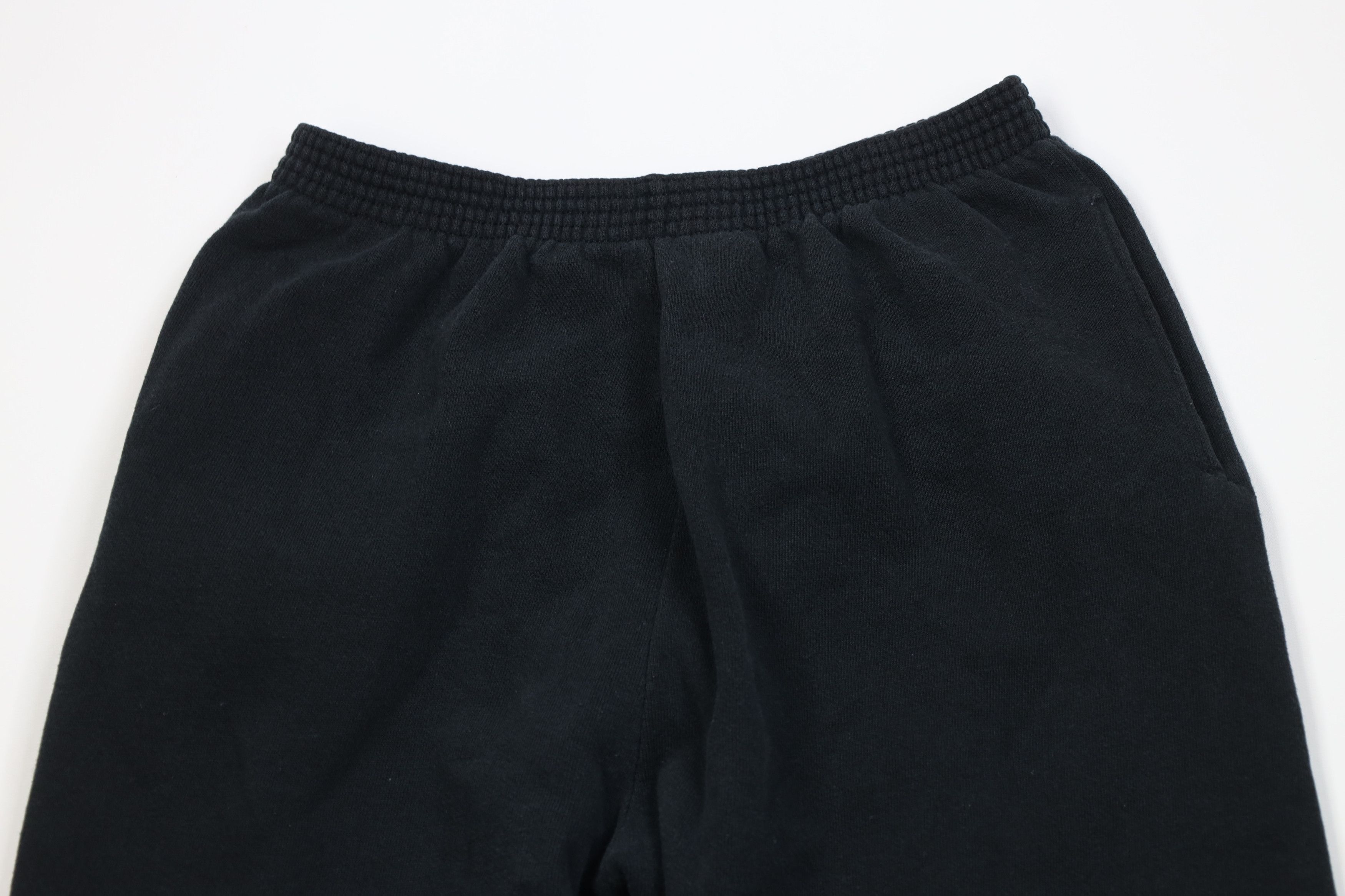 Vintage Vintage 90s Streetwear Blank Sweatpants Joggers Black USA Size 26" / US 2 / IT 38 - 2 Thumbnail