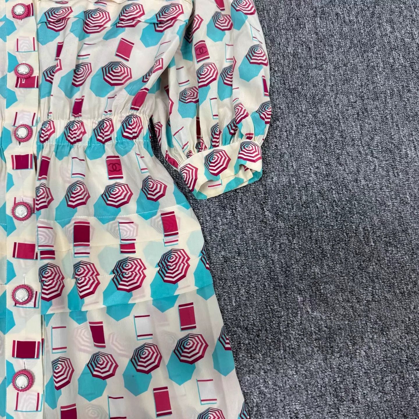 Chanel Chanel Beach Sun Umbrella Print Silk Dress Size 36 99 New Size XS / US 0-2 / IT 36-38 - 3 Thumbnail