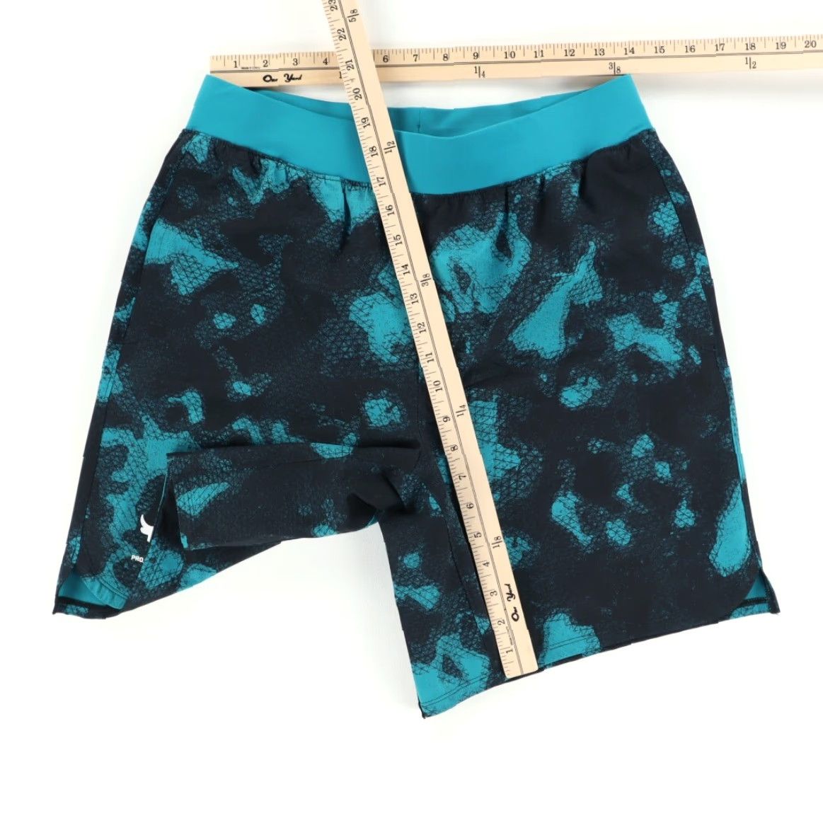 Under Armour VINTAGE is not applicable; use Under Armour Project Rock Woven Athletic Shorts Teal Tie-Dye Mens L Size US 33 - 3 Thumbnail