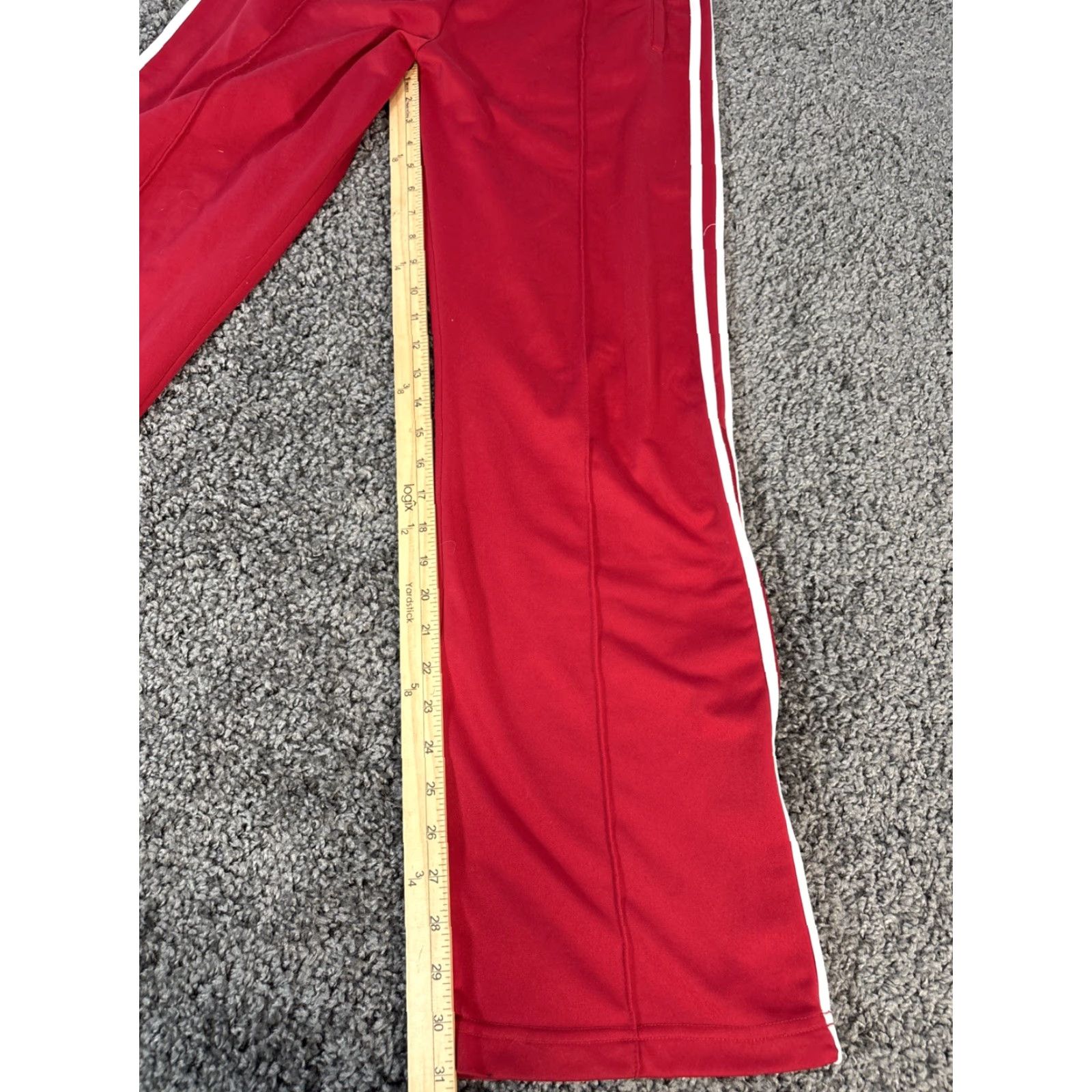 Vintage VINTAGE Y2K Lei Windbreaker Track Pants Flare Leg Women’s M Red 90s Athleisure Sports Slim Elastic Waist Size 32" / US 10 / IT 46 - 2 Thumbnail