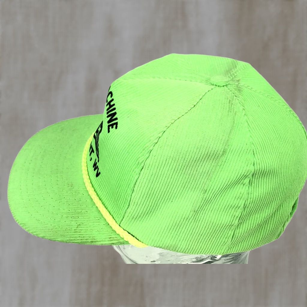 Roper VINTAGE Corduroy Trucker Hat Cap Green Strap Back Rope American US Flag Cord 90s Hat Mens Adjustable Cotton Size ONE SIZE - 1 Thumbnail
