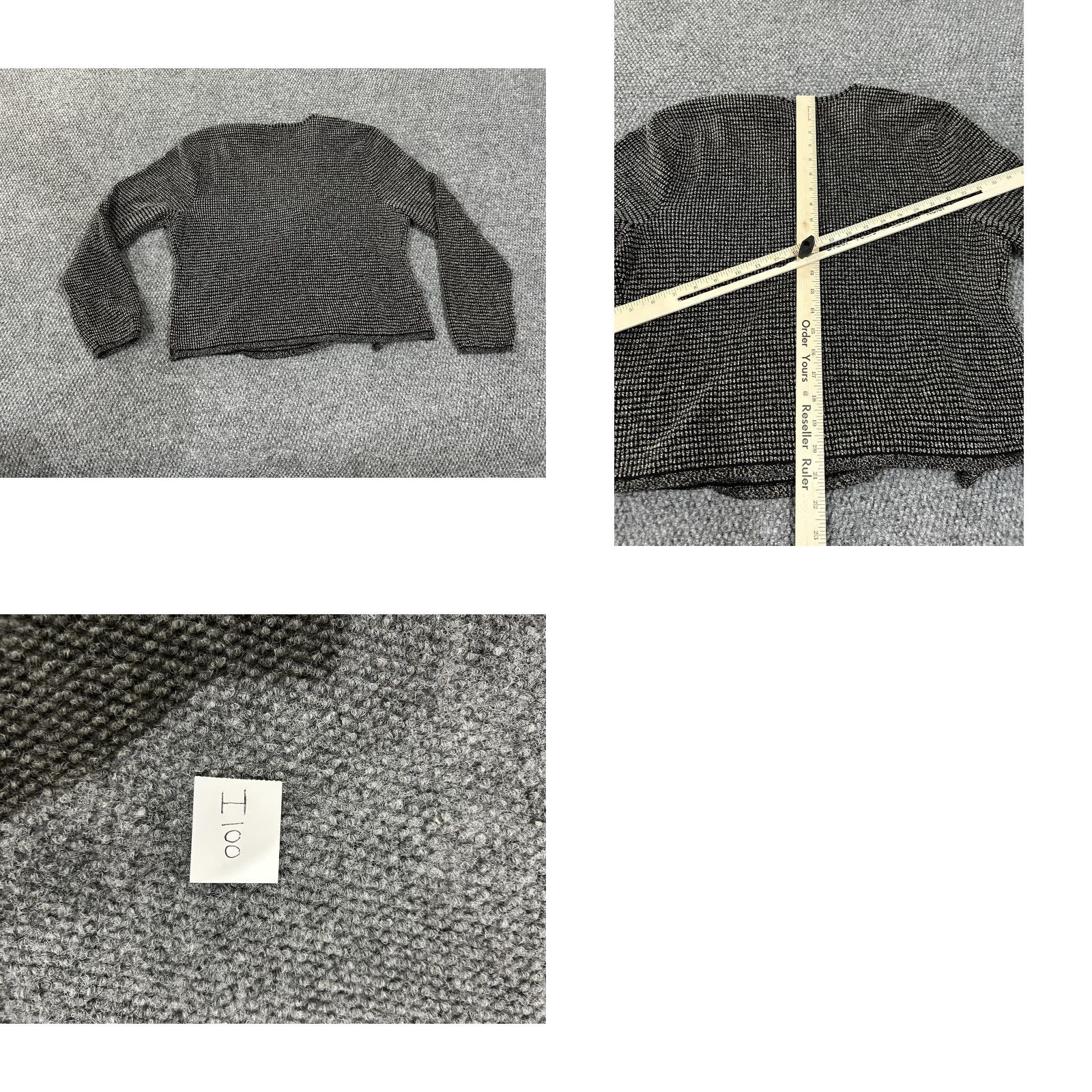 NIC+ZOE NIC+ZOE Sweater Womens XXL Black Neutral Multi Striped Wrap Cardigan Knit Size XXL / US 16-18 / IT 52-54 - 8 Thumbnail