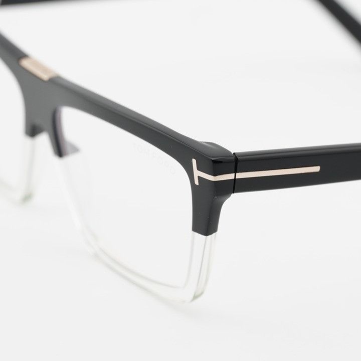 Tom Ford Tom Ford FT5912-B 005 Eyeglasses Black 57mm Rectangle Frame Size ONE SIZE - 3 Thumbnail