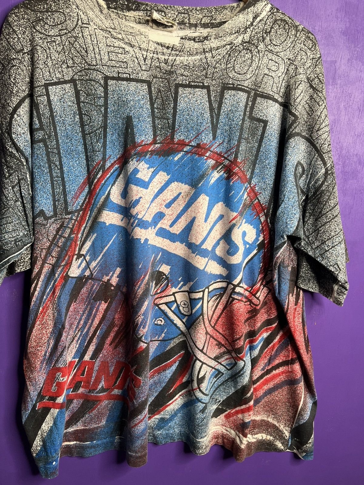 NBA × NFL × Vintage Vintage 90s Magic Johnson New York giants AOP t-shirt Size US XL / EU 56 / 4 - 3 Thumbnail