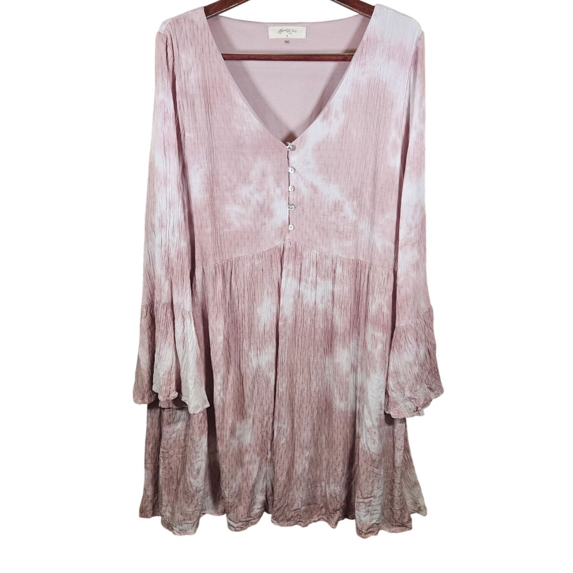 Other A Beautiful Soul Wn Tie-Dye Mini Dress 18/20 Cottagecore Fes Size XXL / US 16-18 / IT 52-54 - 2 Thumbnail