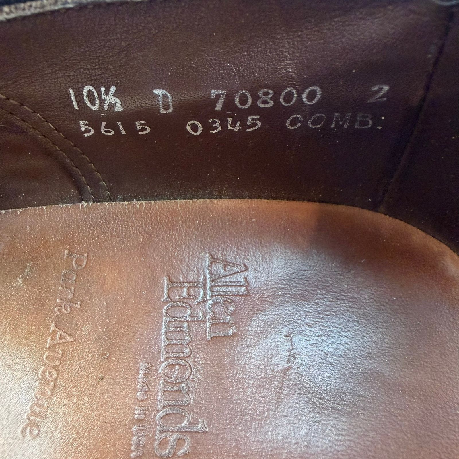 Allen Edmonds Allen Edmonds Park Avenue Black Cap Toe Oxford 10.5 D Size US 10.5 / EU 43-44 - 8 Thumbnail