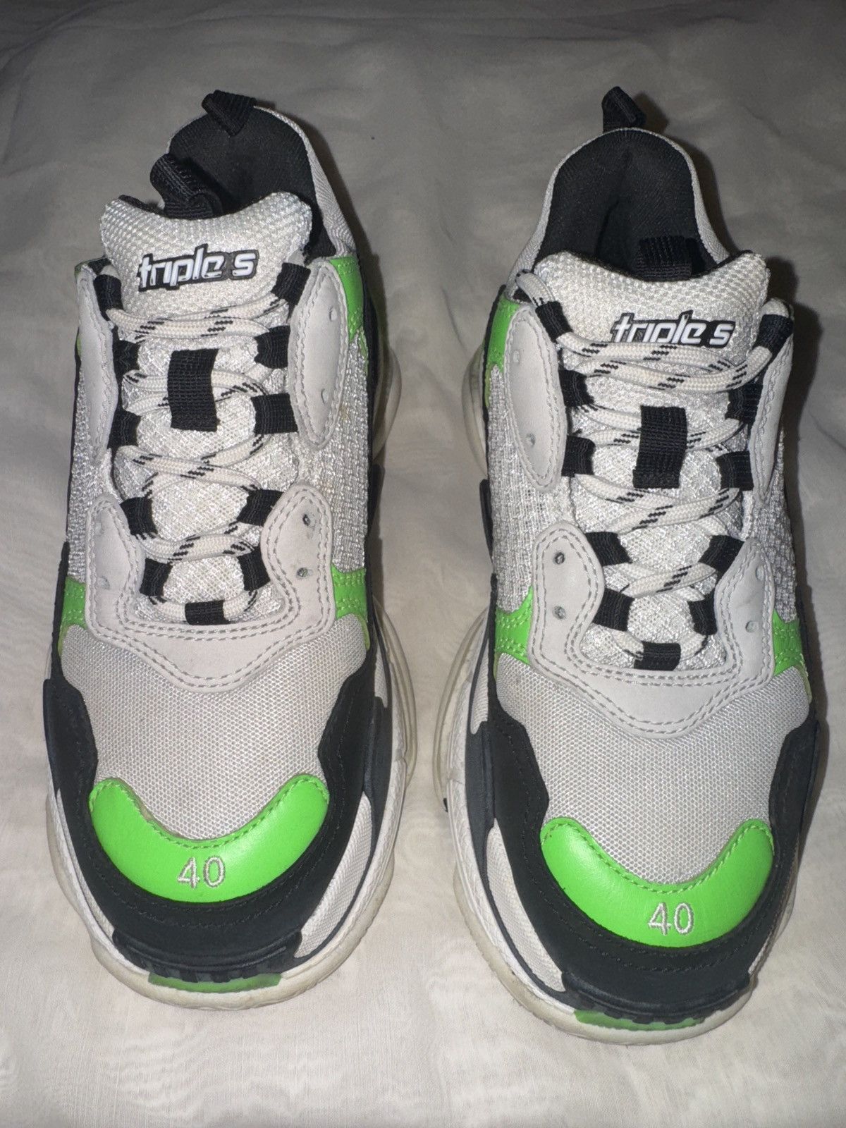 Balenciaga Balenciaga Triple S Green Black Size US 7 / EU 40 - 3 Thumbnail