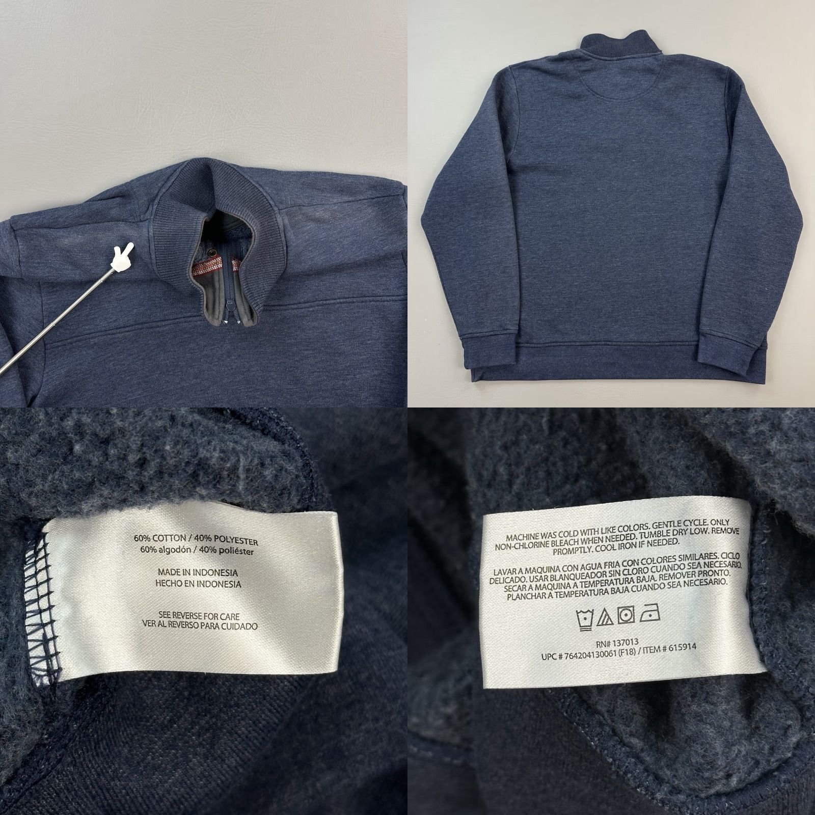 Orvis VINTAGE Orvis Pullover Sweatshirt 1/4 Zip Mens XL Blue Outdoor Casual Logo Embroidered Mock Neck Sportswear Size US XL / EU 56 / 4 - 8 Thumbnail