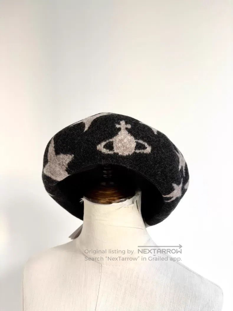 Vivienne Westwood Vivienne Westwood Black Saturn Star Beret Size ONE SIZE - 1 Thumbnail