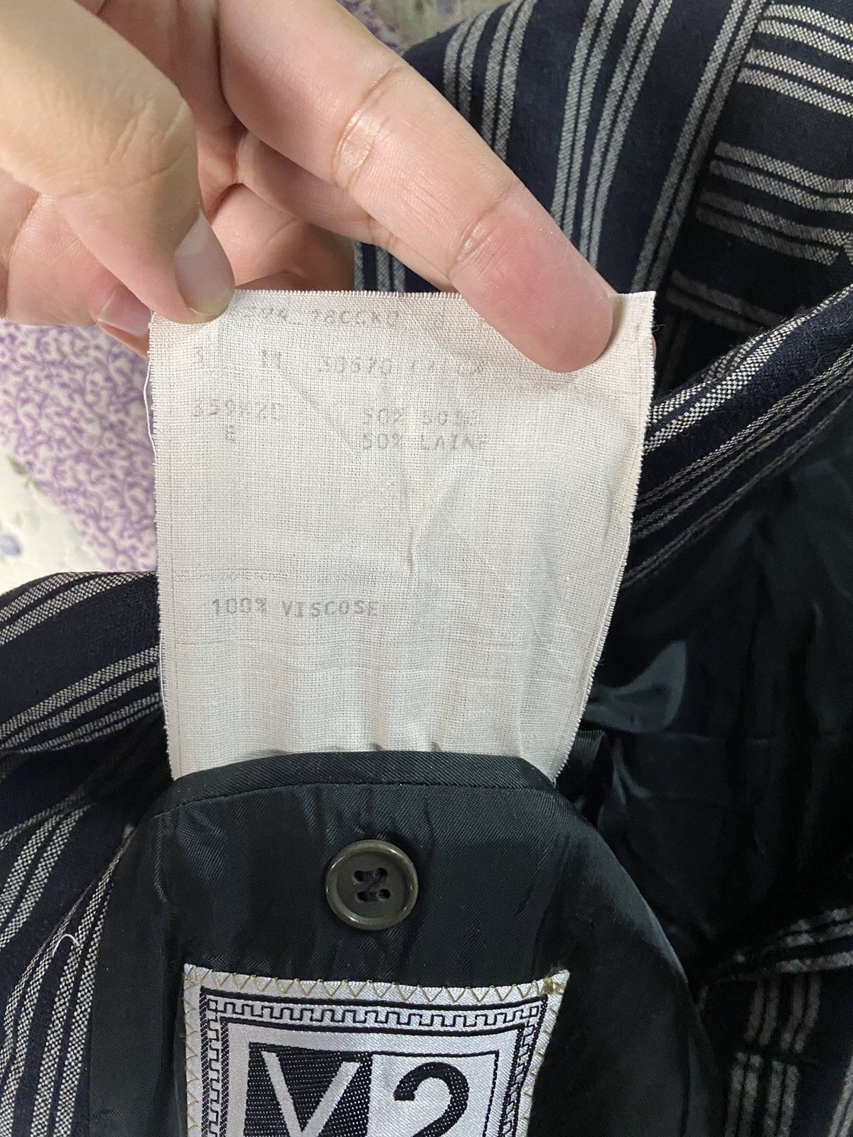 Versace × Vintage Vintage Versace V2 Stripes Blazer Size 44R - 10 Thumbnail