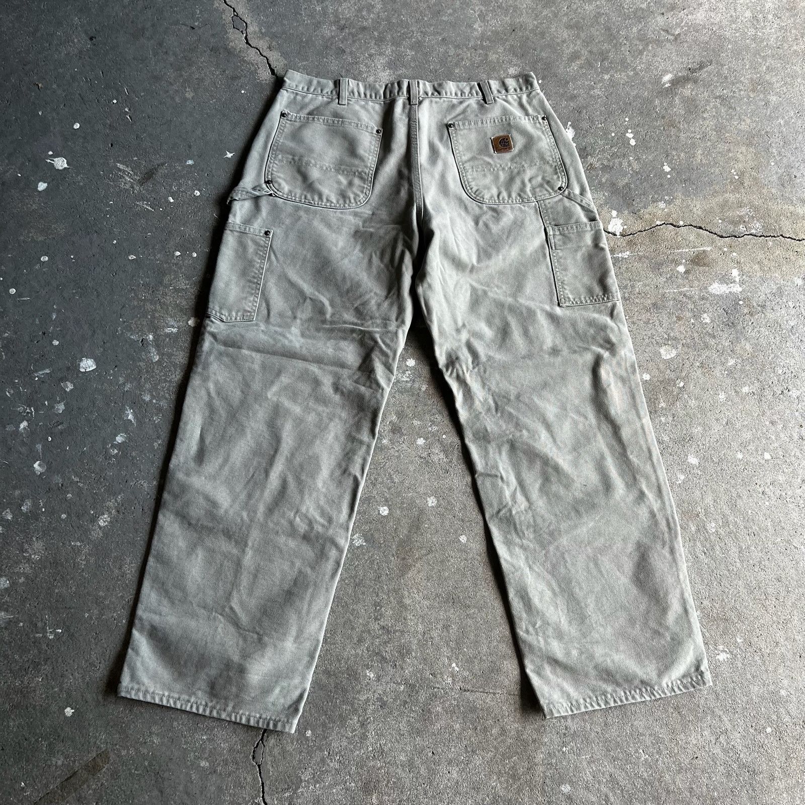 Carhartt × Vintage Carhartt B136 TAN brown double knee work carpenter pants Size US 35 - 5 Thumbnail