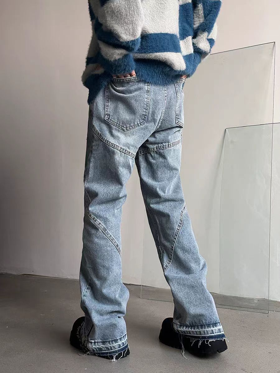 Designer × Jean × Vintage Street Hip Hop Side Zip Micro Flare Y2K Jeans Size US 30 / EU 46 - 3 Thumbnail