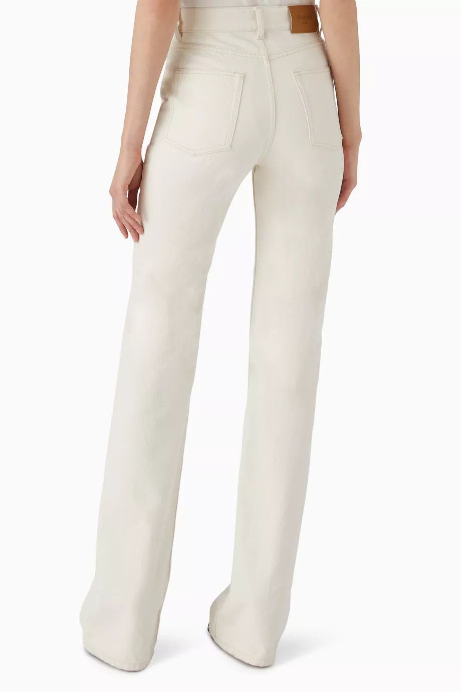 Saint Laurent Paris o1y0126 Denim Pant in Ivory Size 27" / US 4 / IT 40 - 3 Thumbnail
