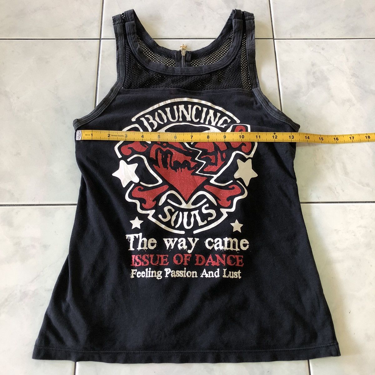 Other Bouncing Souls Tank Top Mesh Fishnet Studded Punk Rock Style Size S / US 4 / IT 40 - 9 Thumbnail