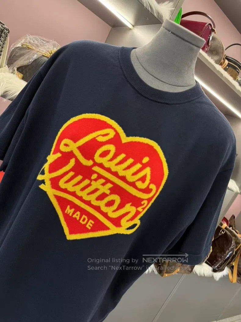 Louis Vuitton Louis Vuitton Nigo Co-branded Love Blue Knit Half Sleeve Size US L / EU 52-54 / 3 - 5 Thumbnail